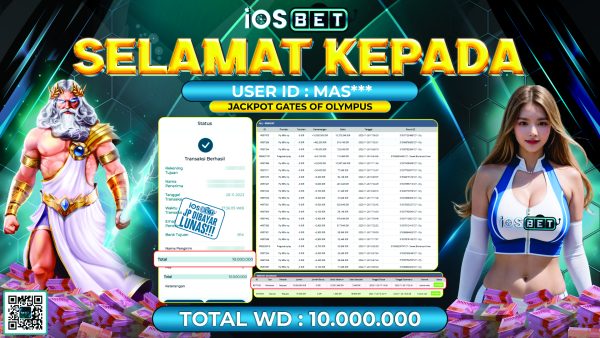 Bukti Pembayaran LUNAS SLOT GAMES GACOR Rp. 10.000.000,-