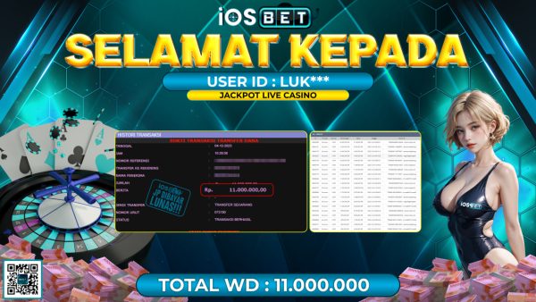 Bukti Pembayaran LUNAS LIVE GAMES GACOR Rp. 11.000.000,-