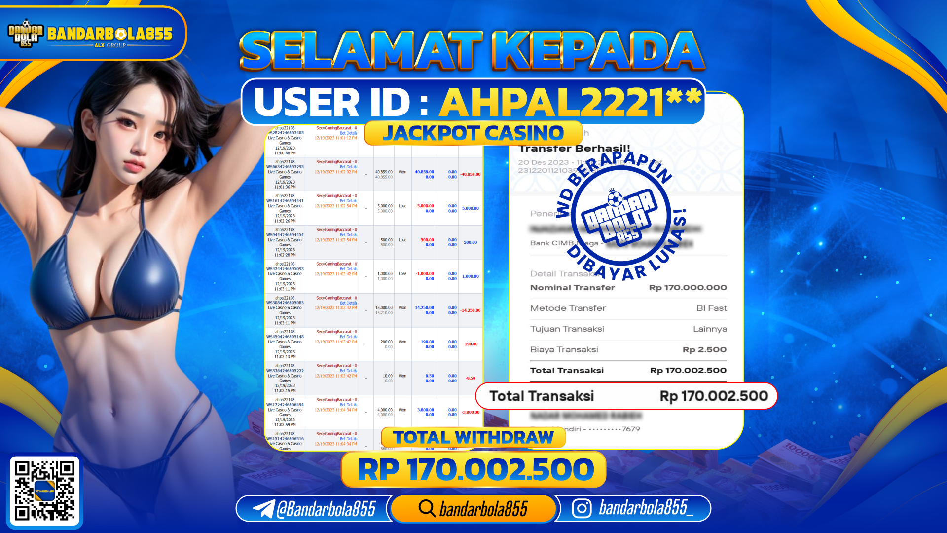 🎖 JACKPOT DI BANDARBOLA855 🎖