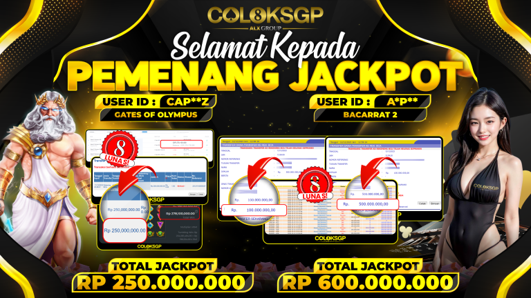 COLOKSGP JACKPOT BACCARAT GAMES RP 600.000.000 LUNAS