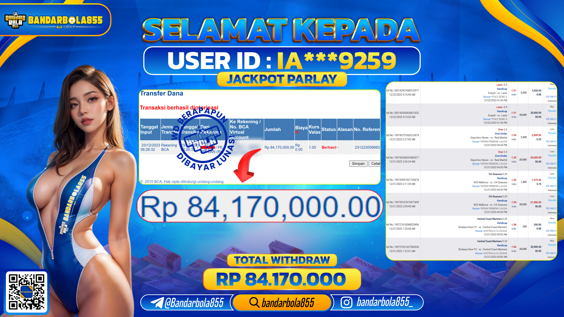 🎖 JACKPOT DI BANDARBOLA855 🎖