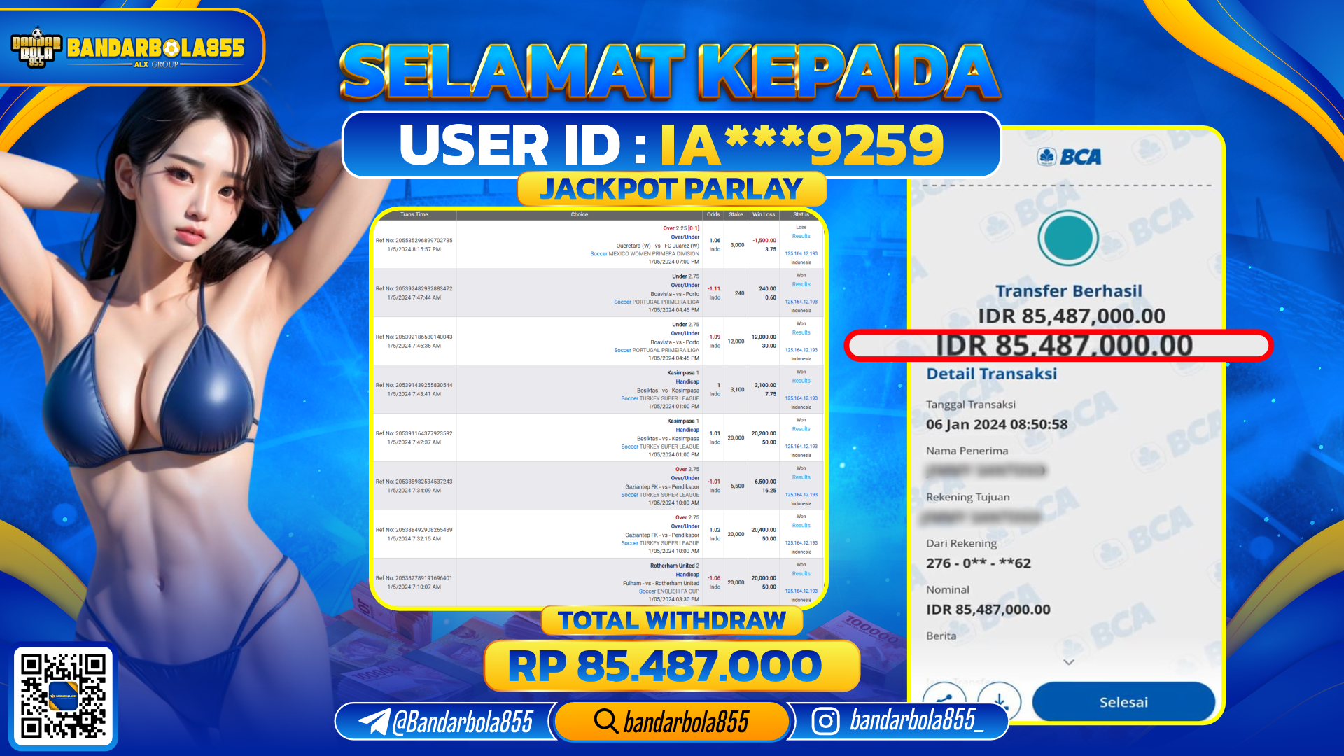 🎖 JACKPOT DI BANDARBOLA855 🎖