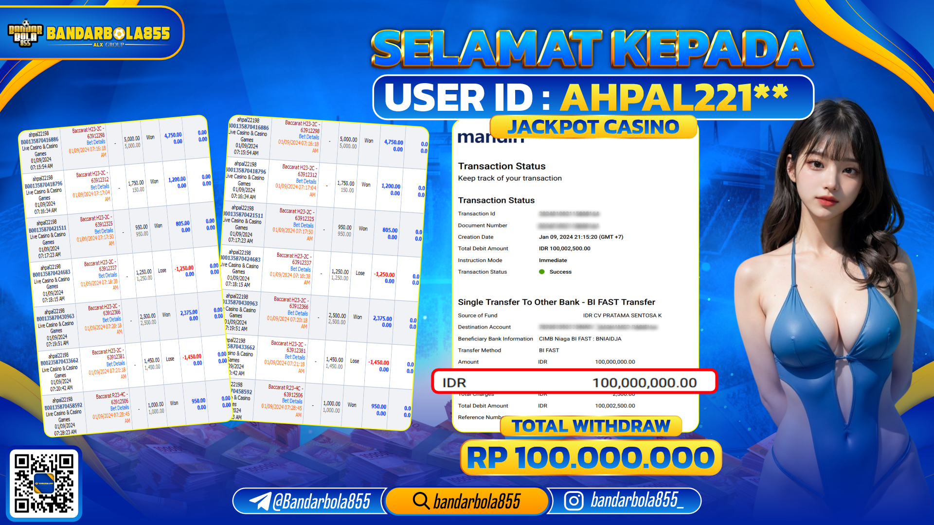 🎖 JACKPOT DI BANDARBOLA855 🎖