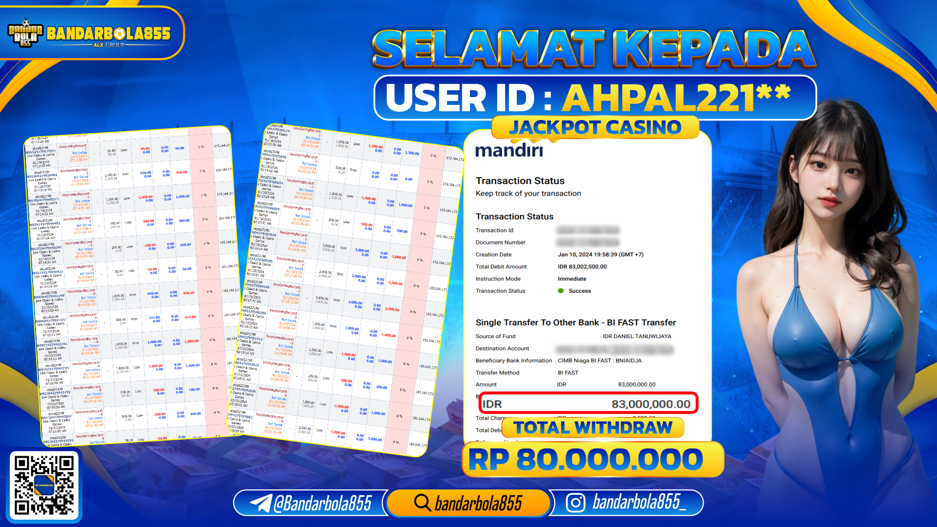 🎖 JACKPOT DI BANDARBOLA855 🎖