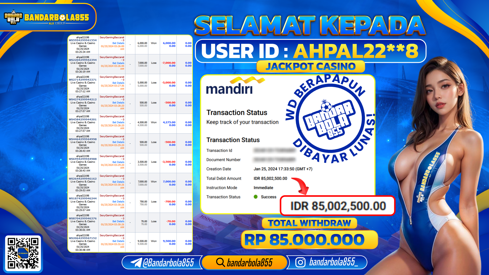 🎖 JACKPOT DI BANDARBOLA855 🎖