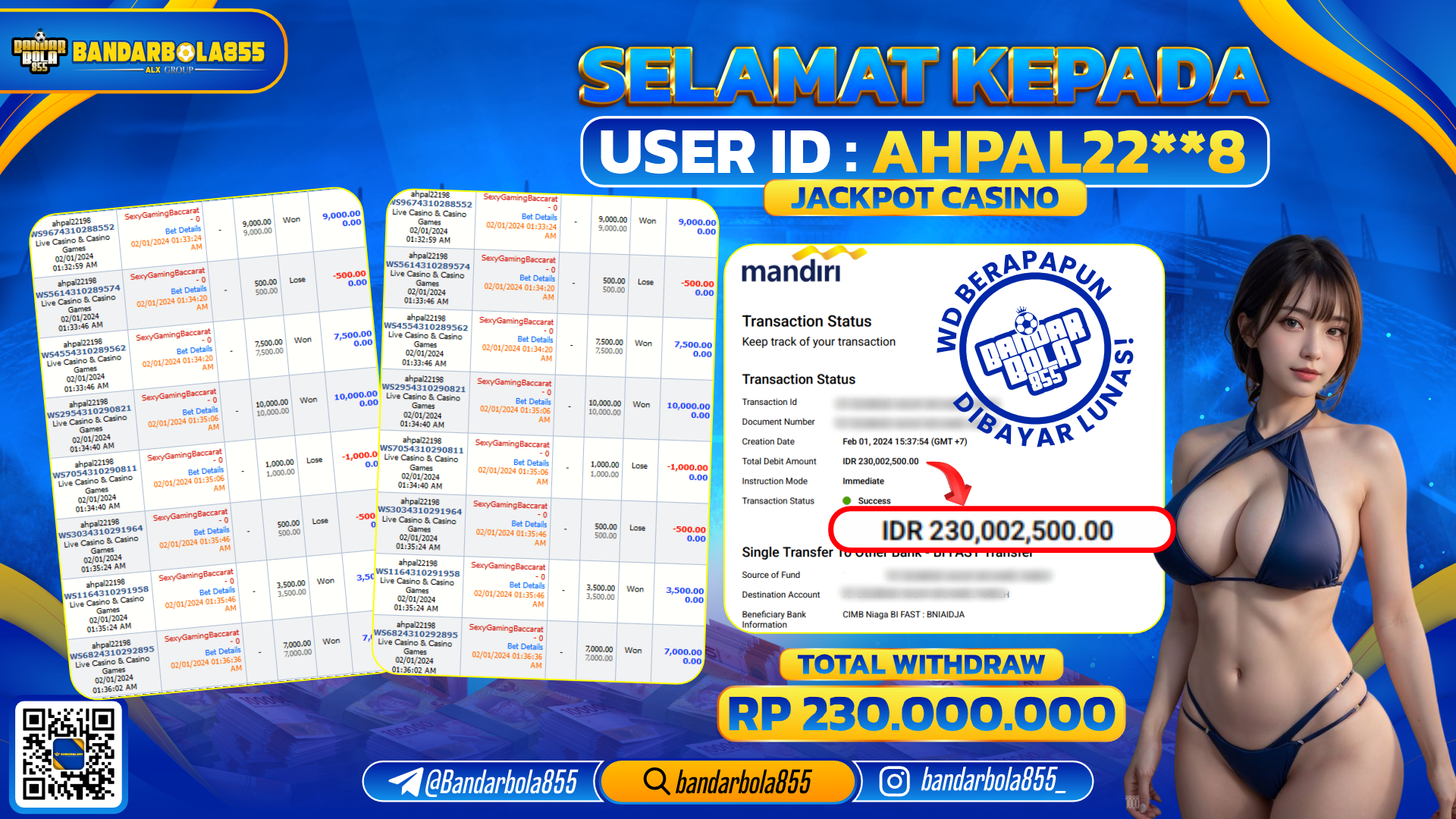 🎖 JACKPOT DI BANDARBOLA855 🎖