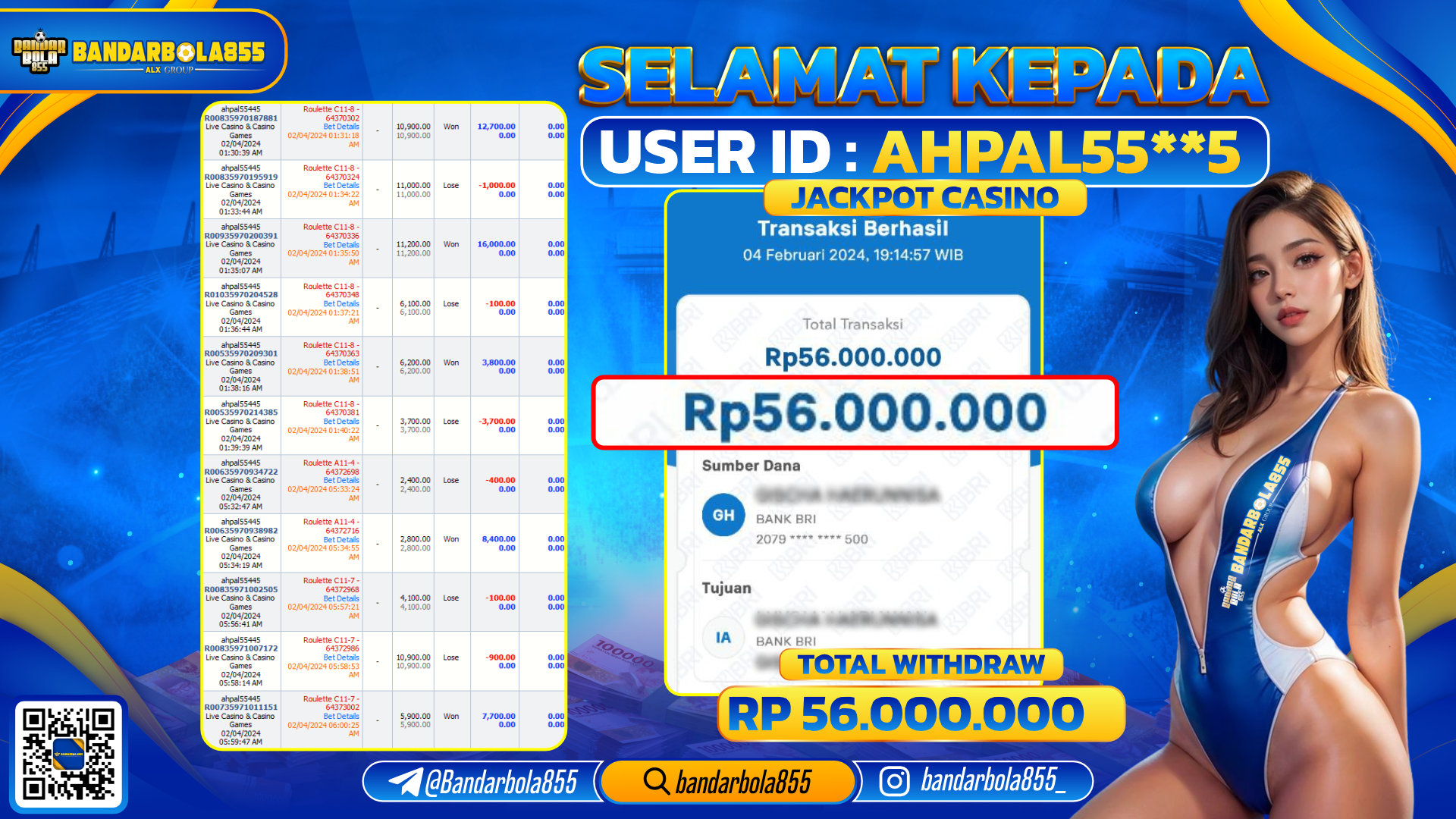 🎖 JACKPOT DI BANDARBOLA855 🎖