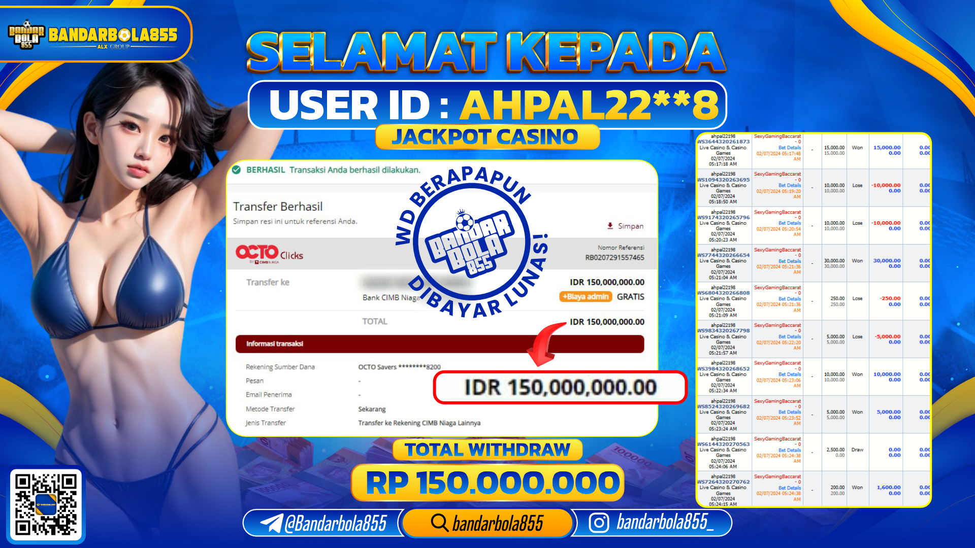 🎖 JACKPOT DI BANDARBOLA855 🎖