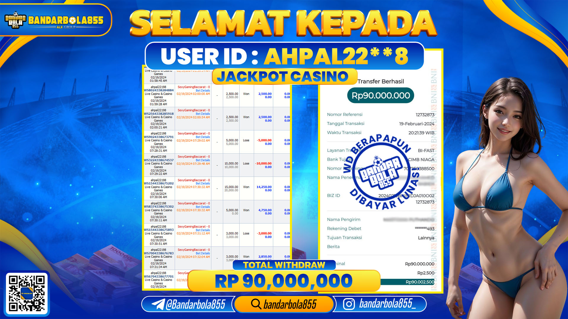 🎖 JACKPOT DI BANDARBOLA855 🎖