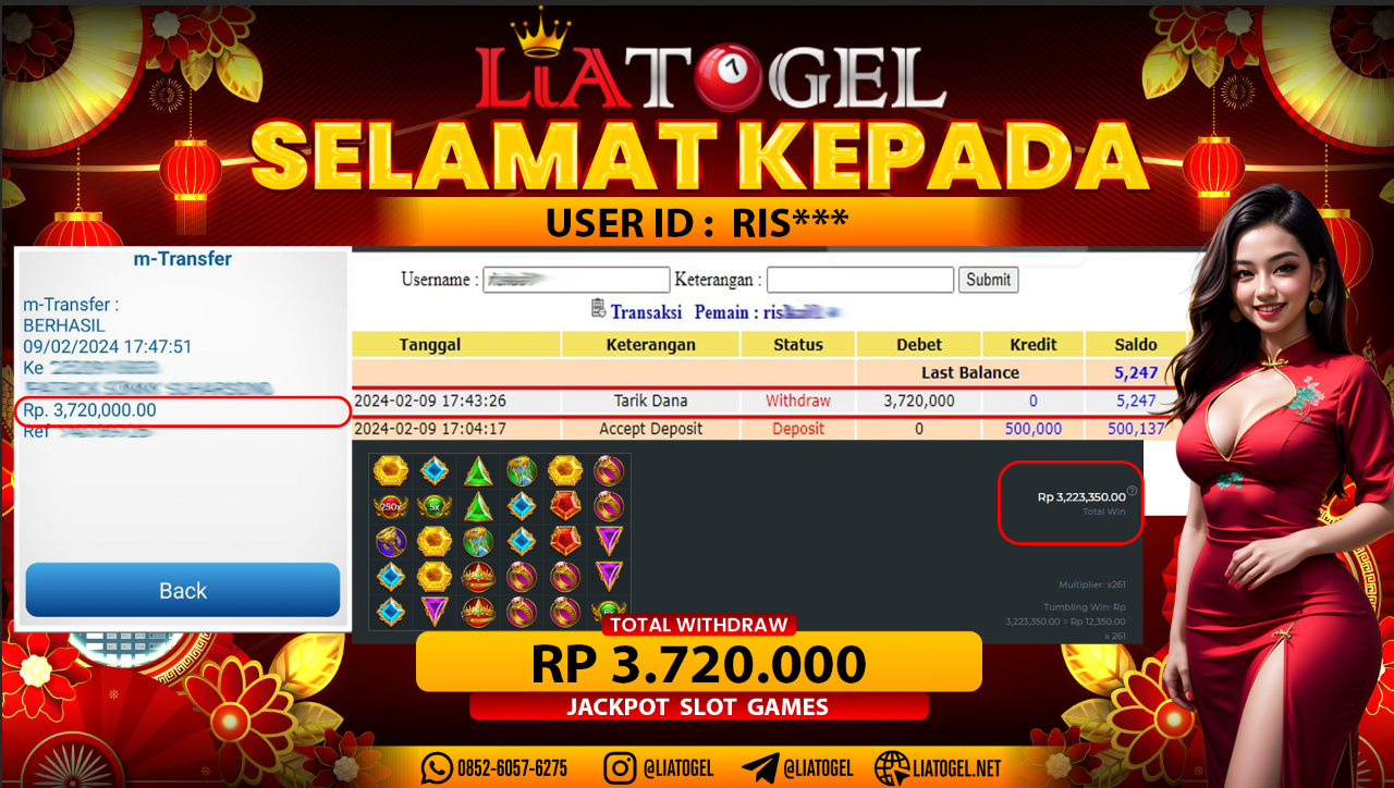 LIATOGEL - JACKPOT SLOT GAMES GATES OF OLYMPUSï»¿ RP 3.720.000,- LUNAS