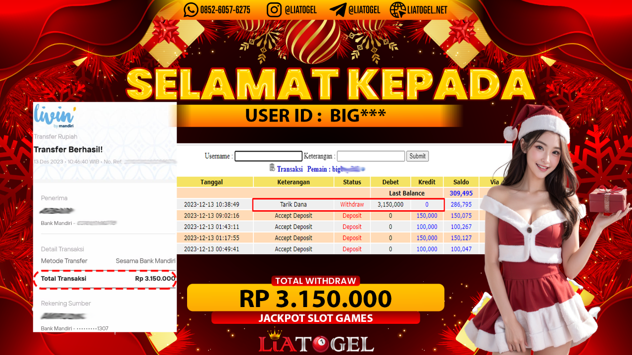 LIATOGEL - JACKPOT SLOT GAMESï»¿ RP 3.150.000,- LUNAS