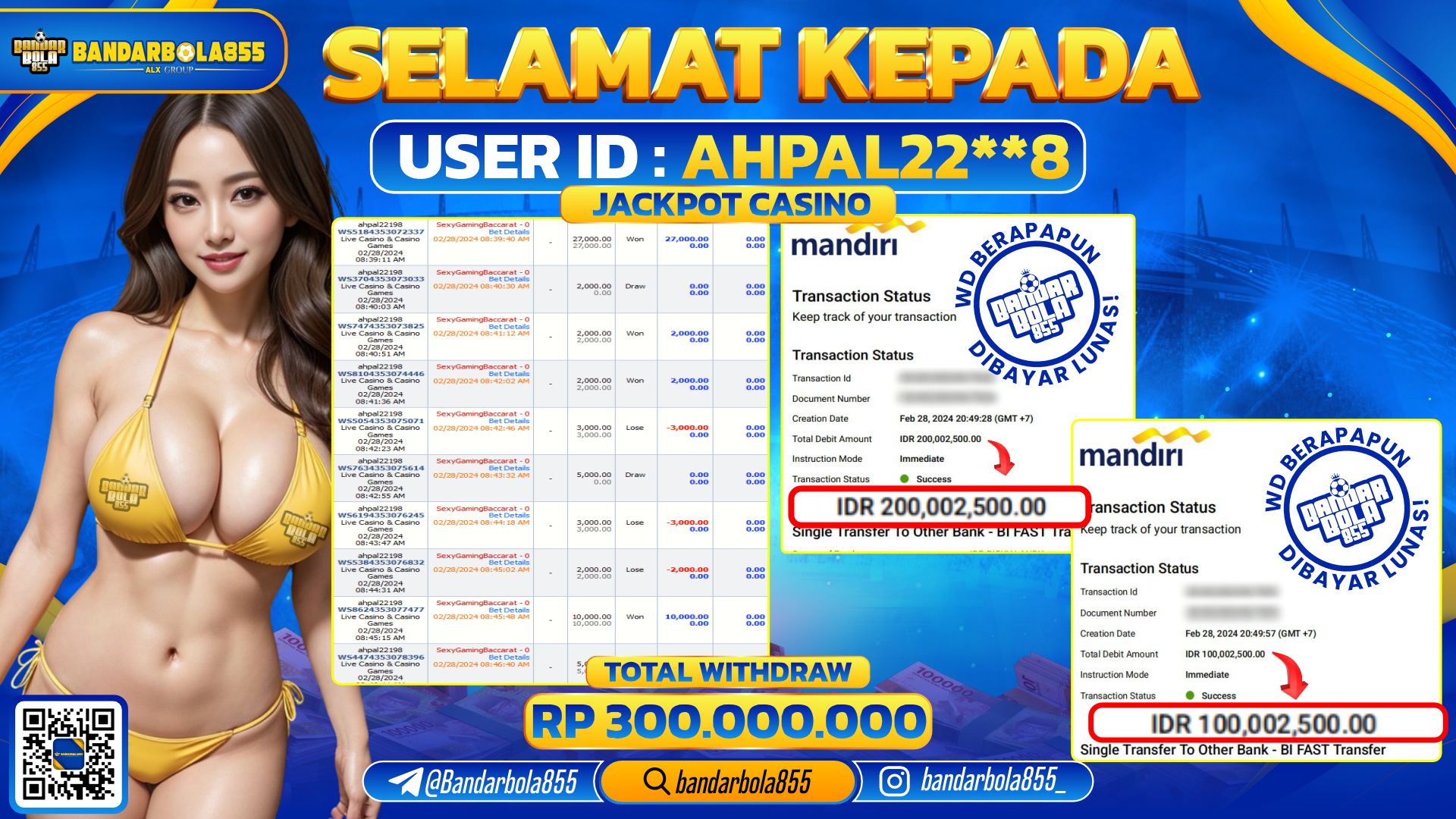 🎖 JACKPOT DI BANDARBOLA855 🎖