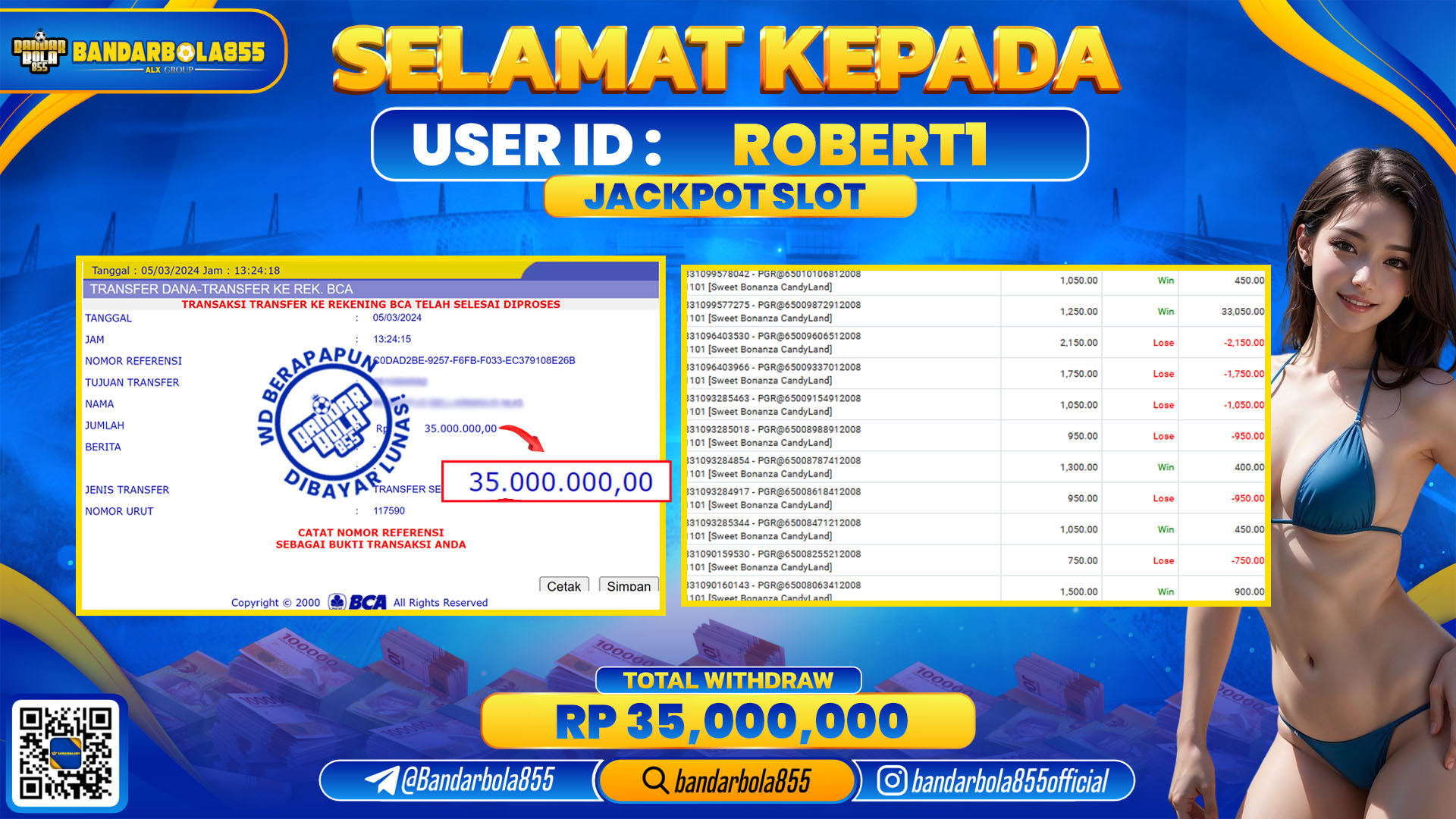 🎖 JACKPOT DI BANDARBOLA855 🎖