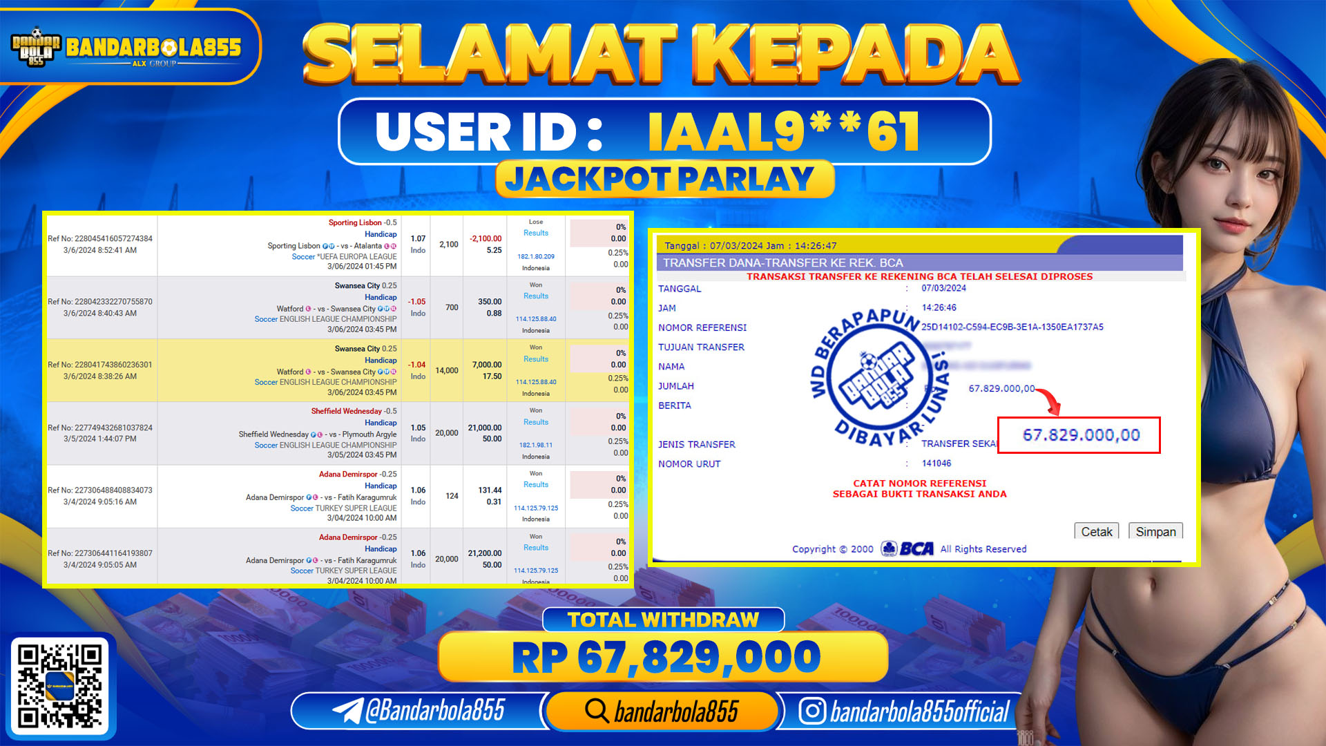 🎖 JACKPOT DI BANDARBOLA855 🎖