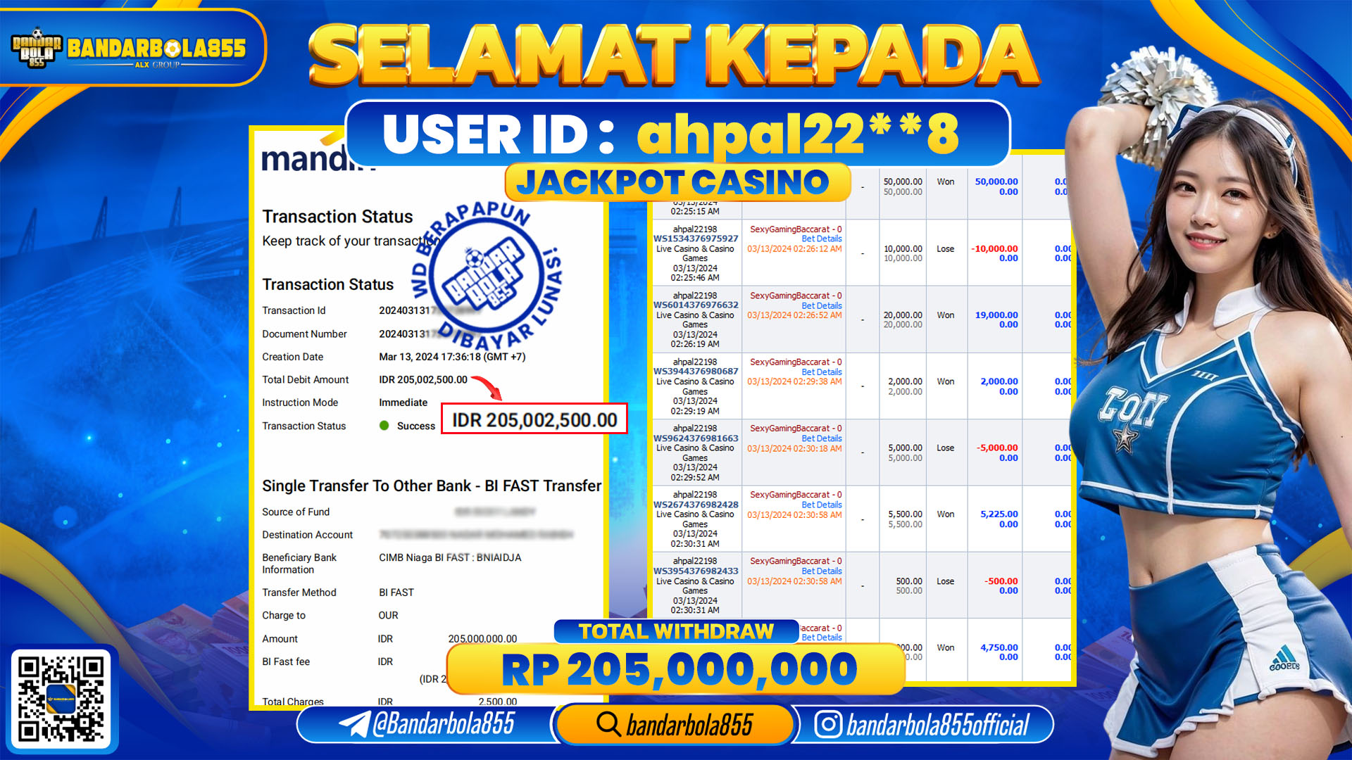 🎖 JACKPOT DI BANDARBOLA855 🎖