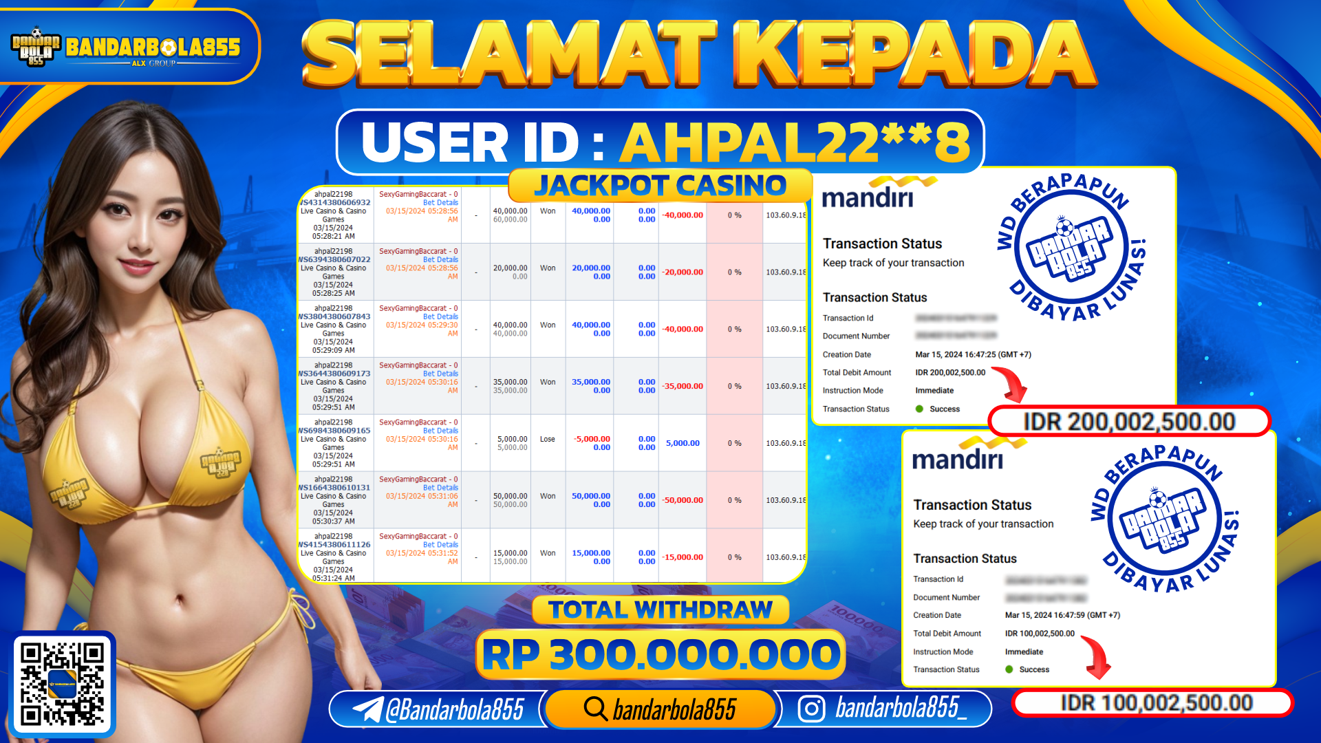 🎖 JACKPOT DI BANDARBOLA855 🎖