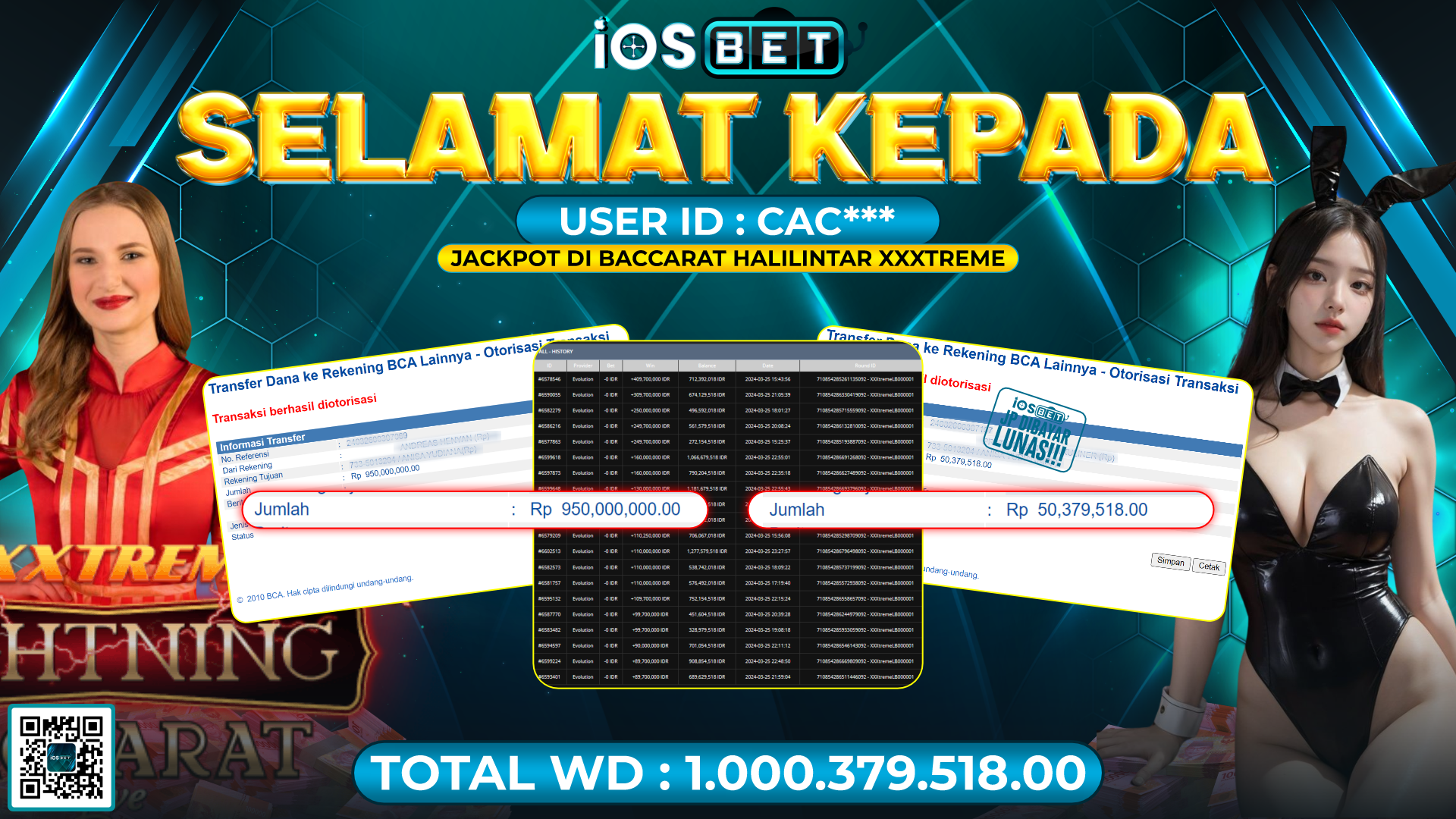 Bukti Pembayaran LUNAS LIVE GAMES GACOR Rp.1.000.379.518.00