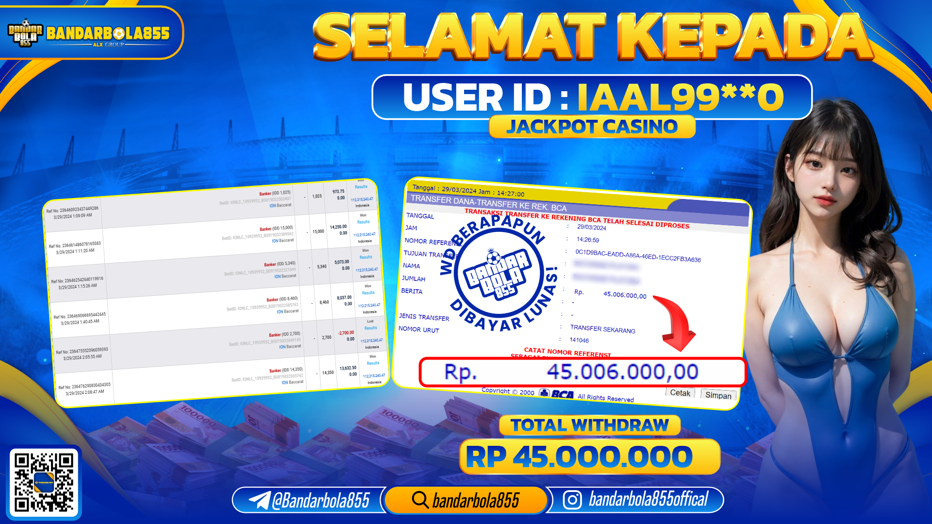 🎖 JACKPOT DI BANDARBOLA855 🎖