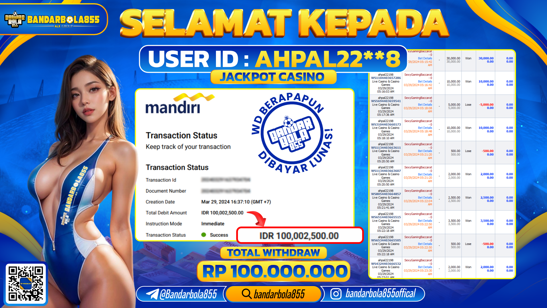 🎖 JACKPOT DI BANDARBOLA855 🎖