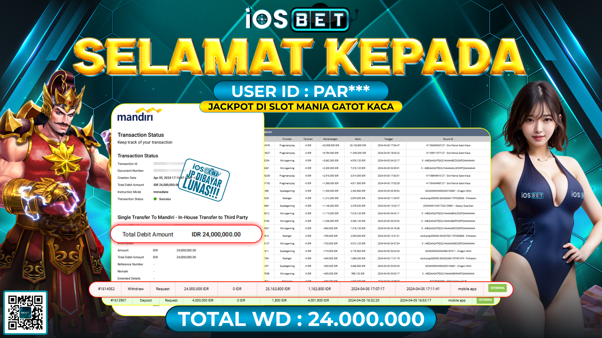 Bukti Pembayaran LUNAS SLOT GAMES GACOR Rp.24.000.000,-