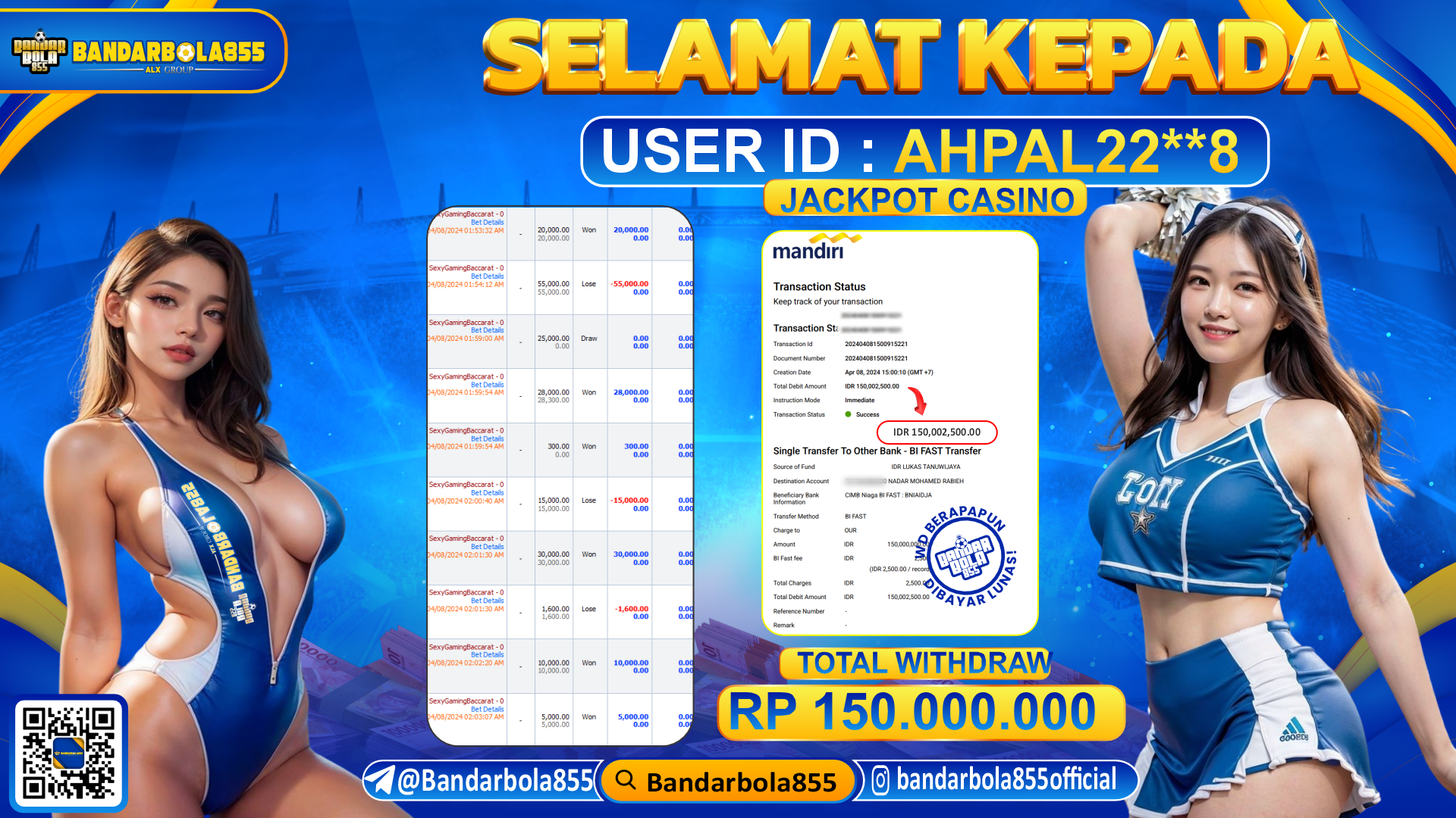 🎖 JACKPOT DI BANDARBOLA855 🎖