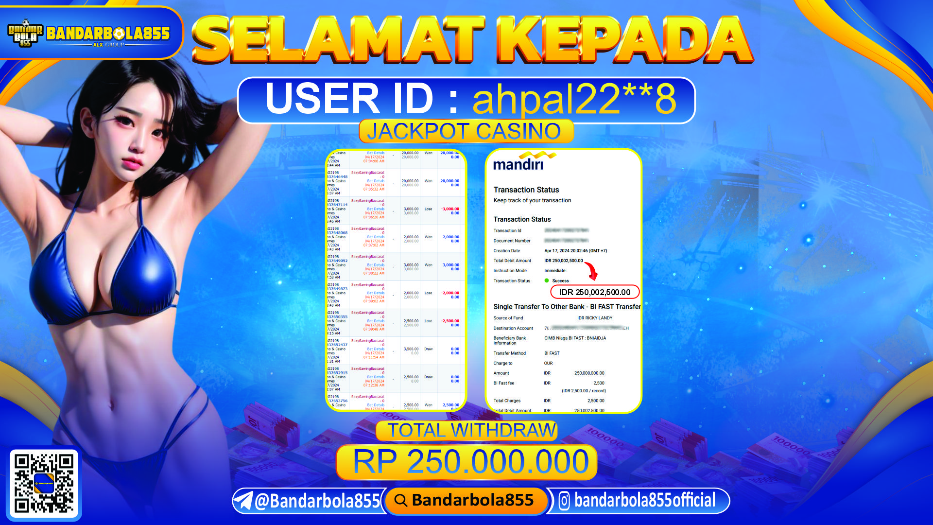 🎖 JACKPOT DI BANDARBOLA855 🎖