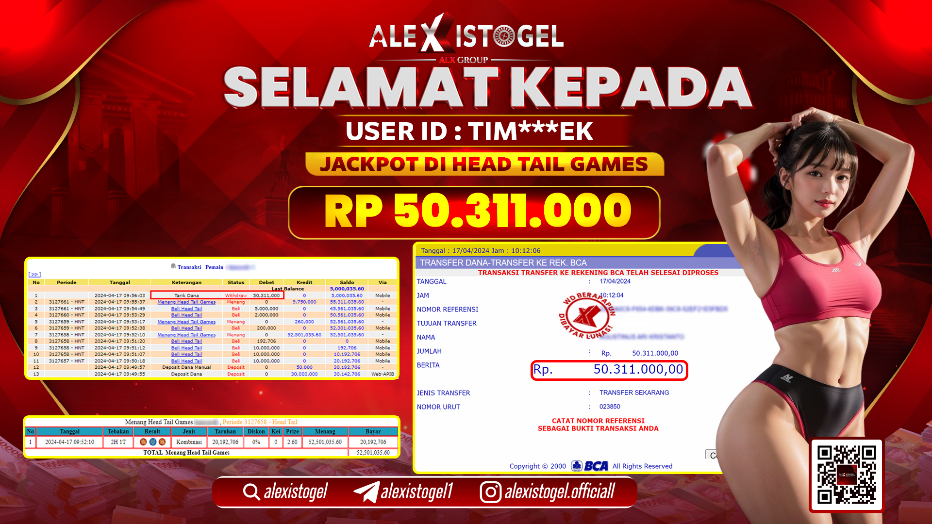 ALEXISTOGEL JACKPOT LIVE CASINO RP.50.311.000 LUNAS