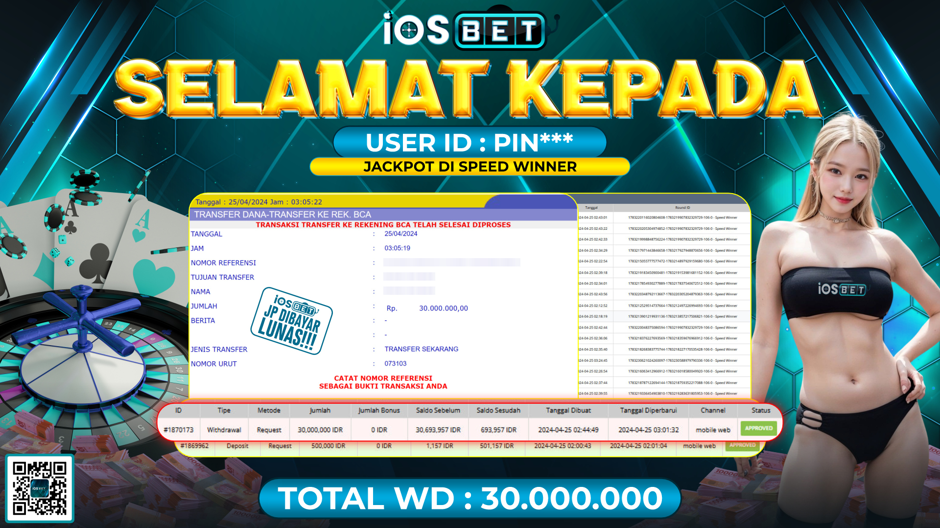Bukti Pembayaran GAMES SLOT GACOR Rp.30.000.000,-