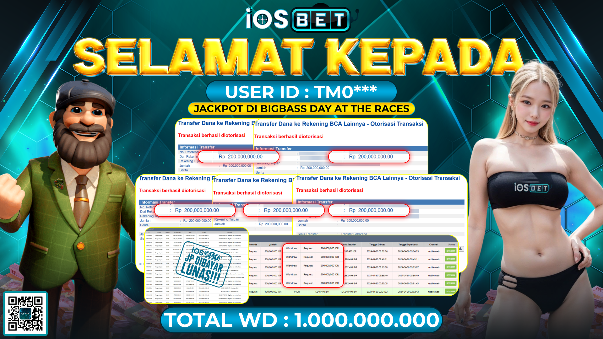 Bukti Pembayaran LUNAS SLOT GAMES GACOR Rp.24.000.000,-