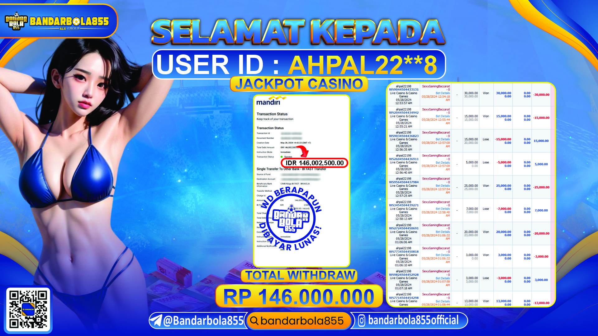 🎖 JACKPOT DI BANDARBOLA855 🎖