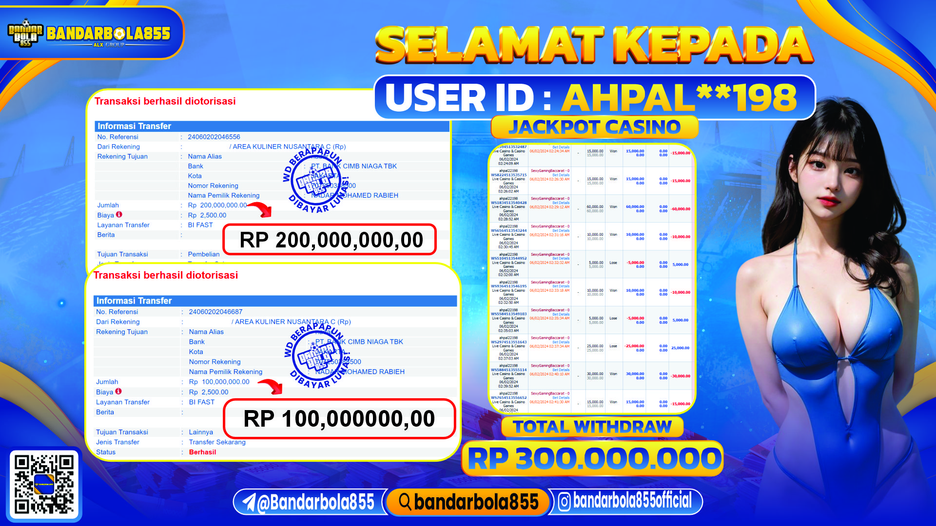 🎖 JACKPOT DI BANDARBOLA855 🎖