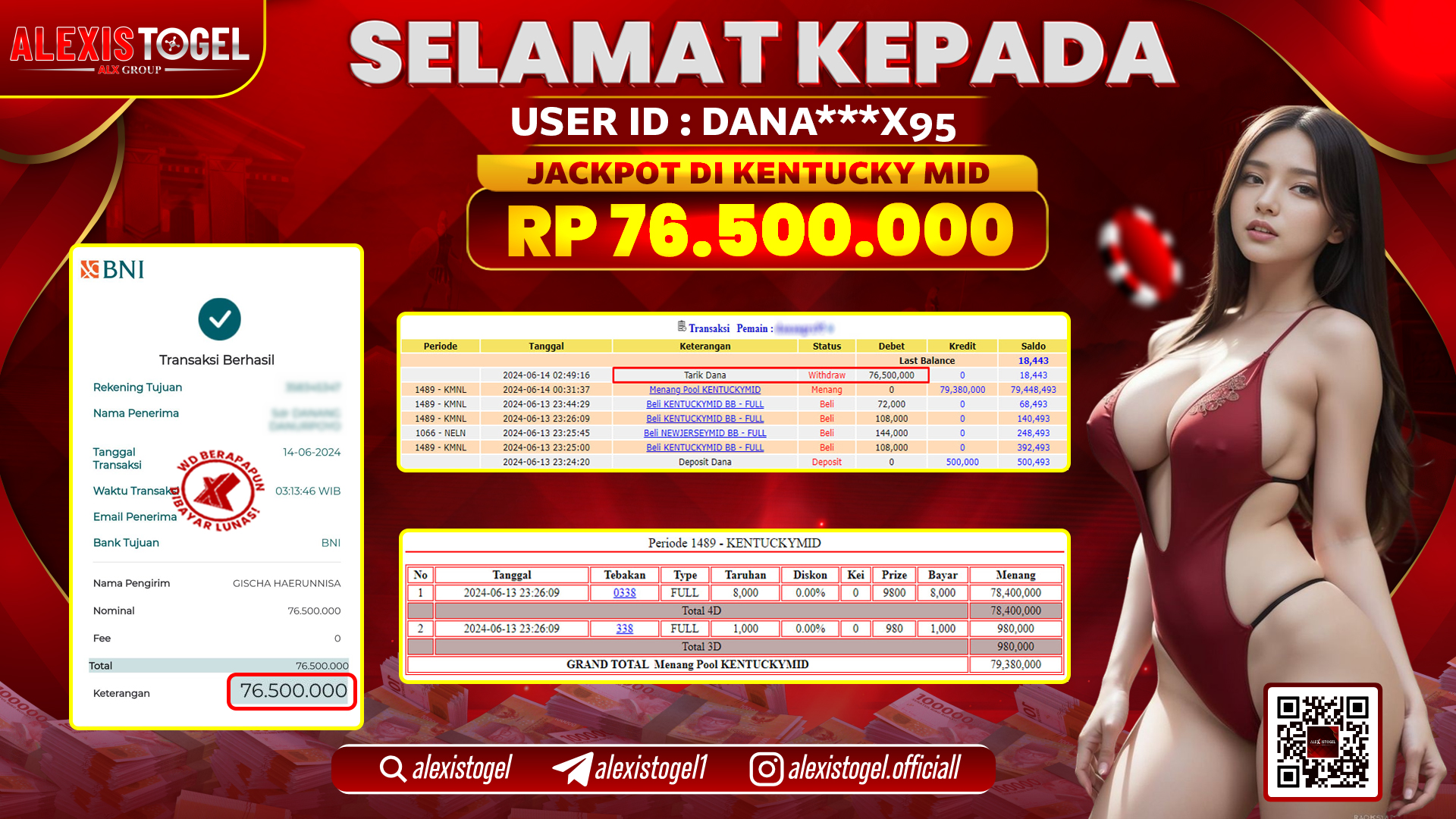 ALEXISTOGEL JACKPOT KENTUCKY MID RP. 76.500.000 LUNAS