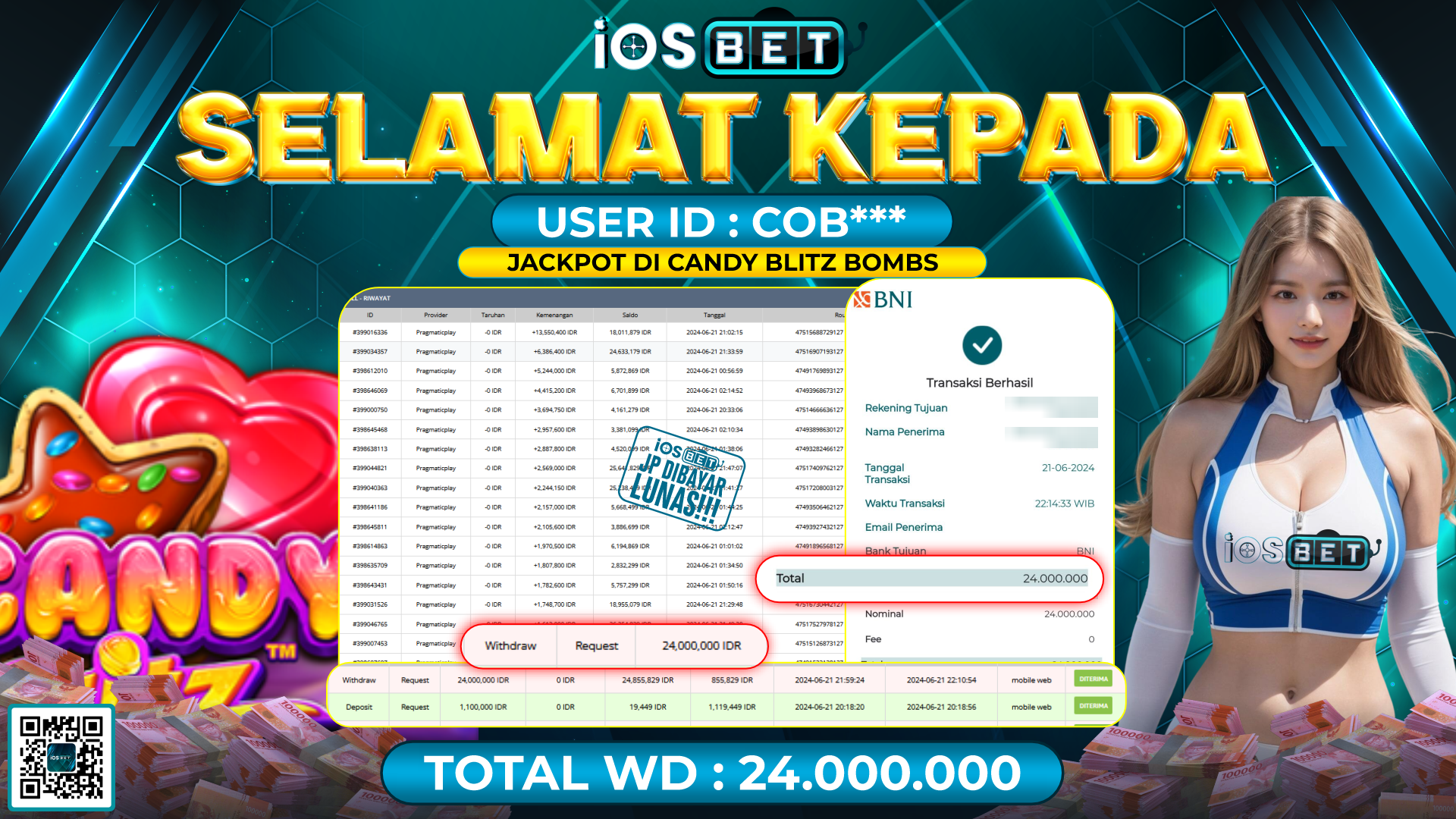 Bukti Pembayaran LUNAS SLOT GAMES GACOR Rp.24.000.000,-
