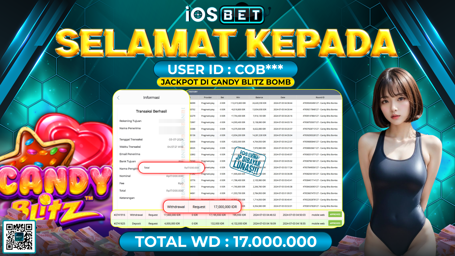 Bukti Pembayaran LUNAS SLOT GAMES GACOR Rp.17.000.000,-