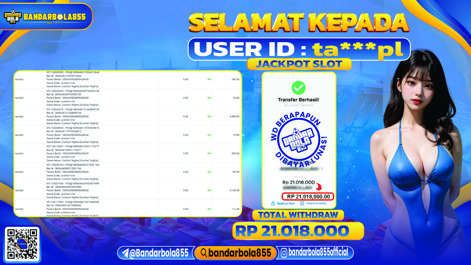 🎖 JACKPOT DI BANDARBOLA855 🎖