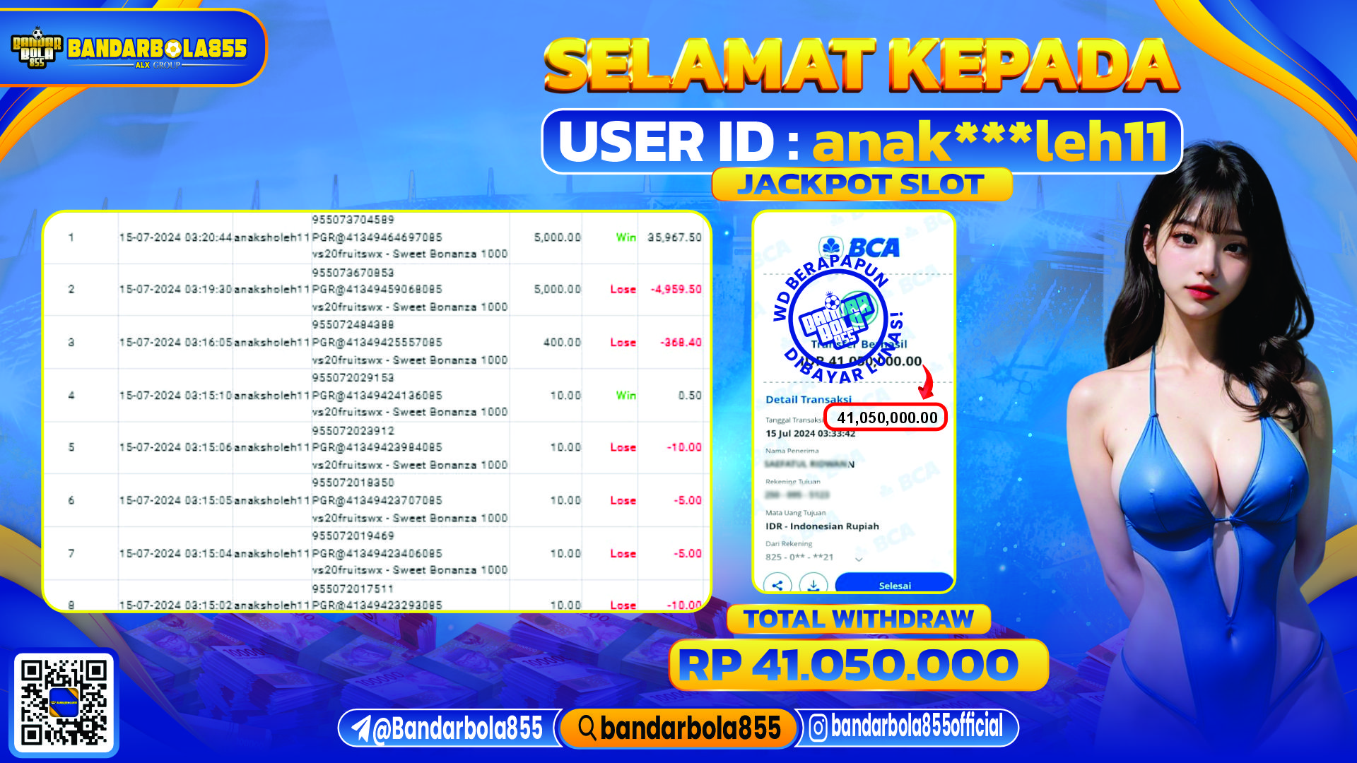 🎖 JACKPOT DI BANDARBOLA855 🎖