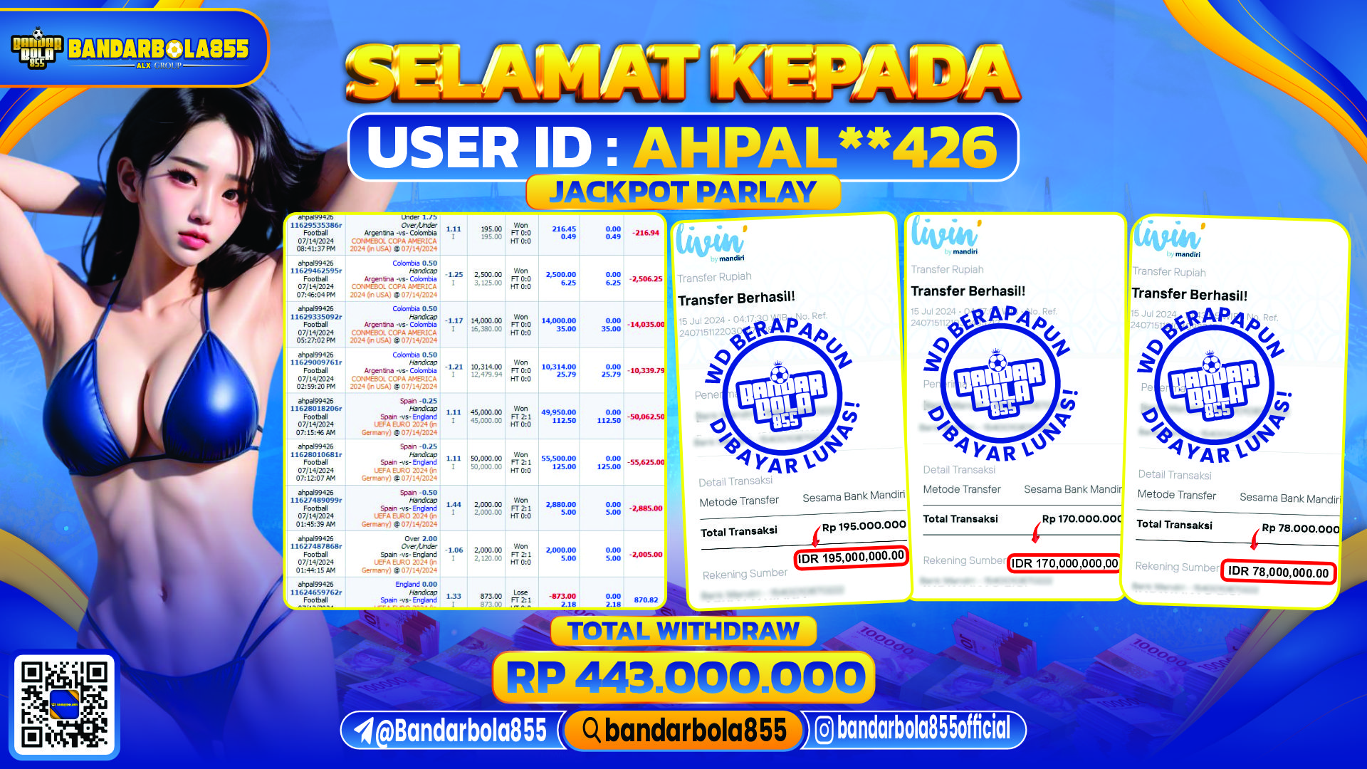 🎖 JACKPOT DI BANDARBOLA855 🎖