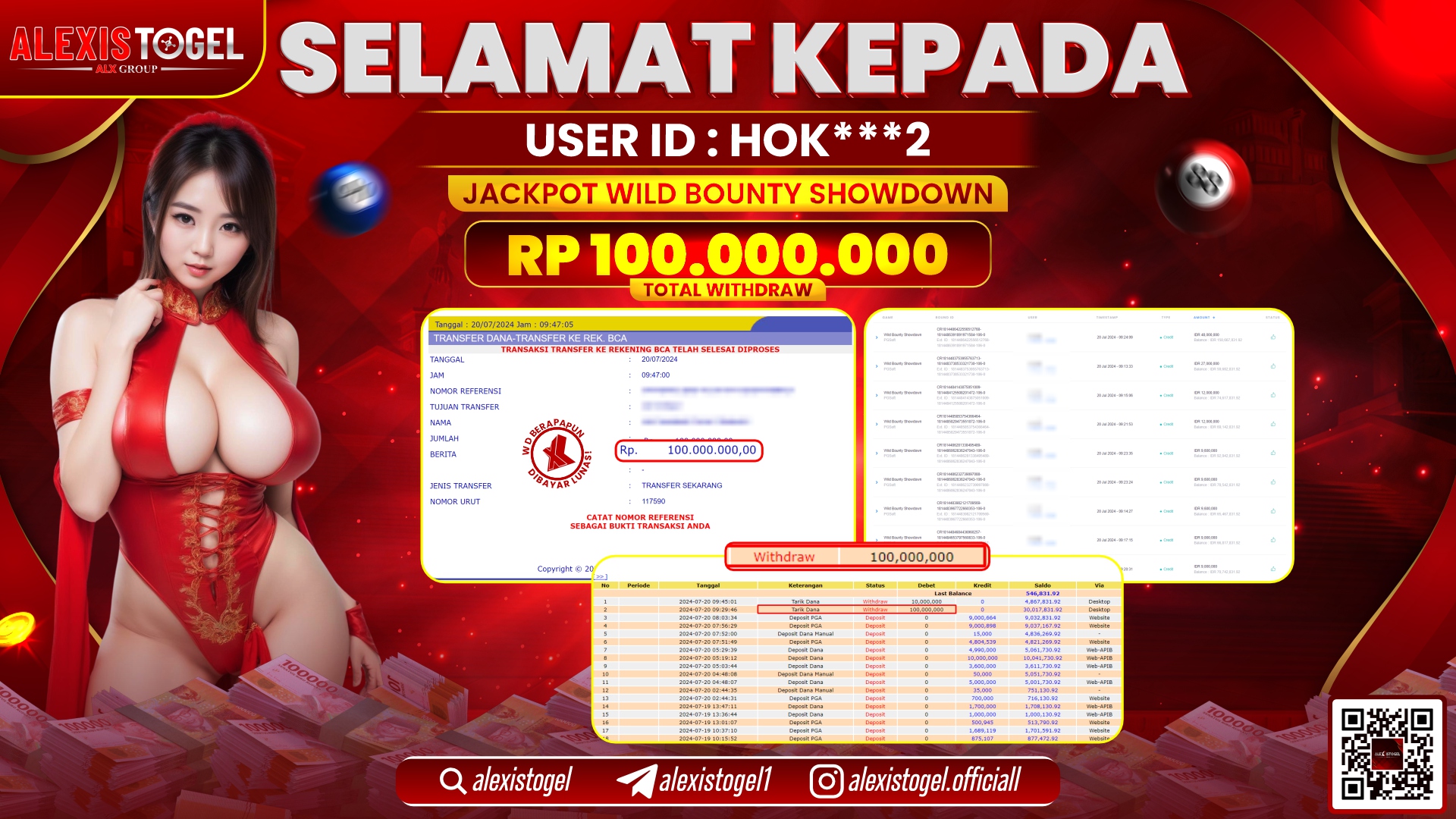 ALEXISTOGEL JACKPOT SLOT GAMES RP. 100.000.000 LUNAS