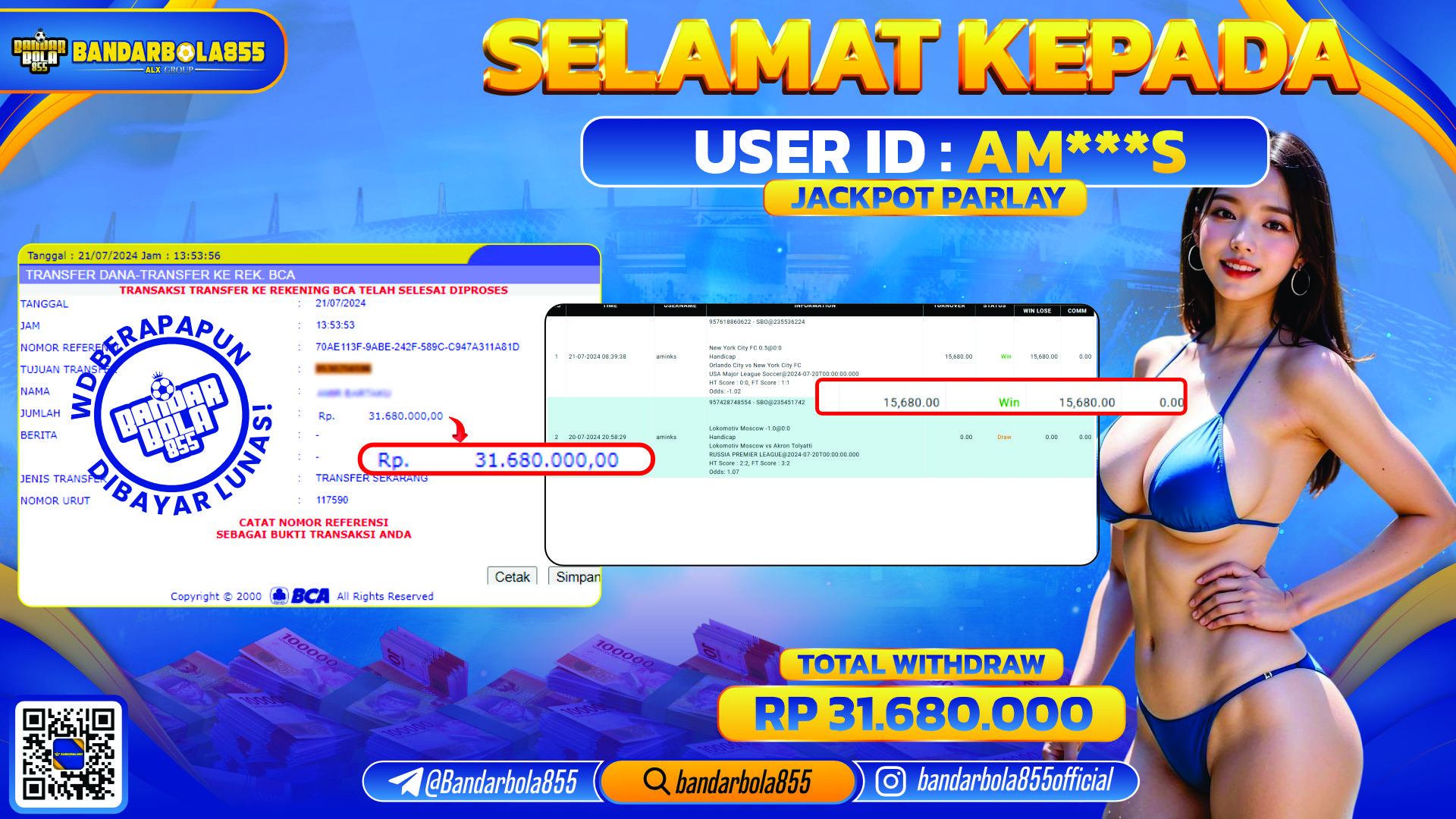 🎖 JACKPOT DI BANDARBOLA855 🎖