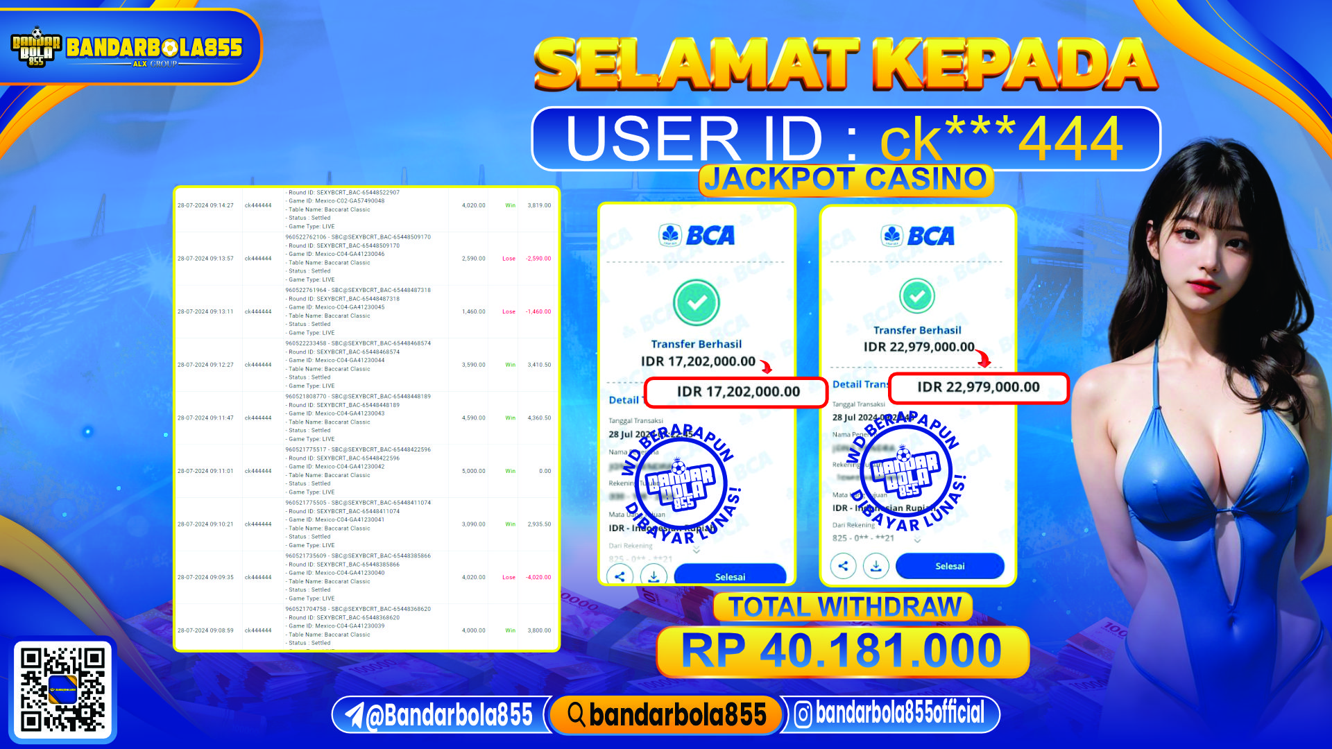 🎖 JACKPOT DI BANDARBOLA855 🎖