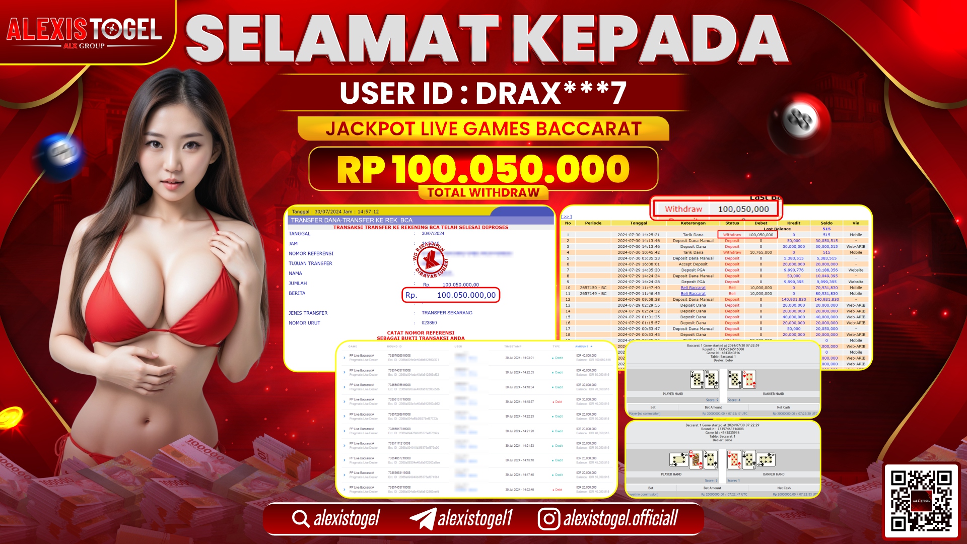 ALEXISTOGEL JACKPOT CASINO RP. 100.050.000 LUNAS