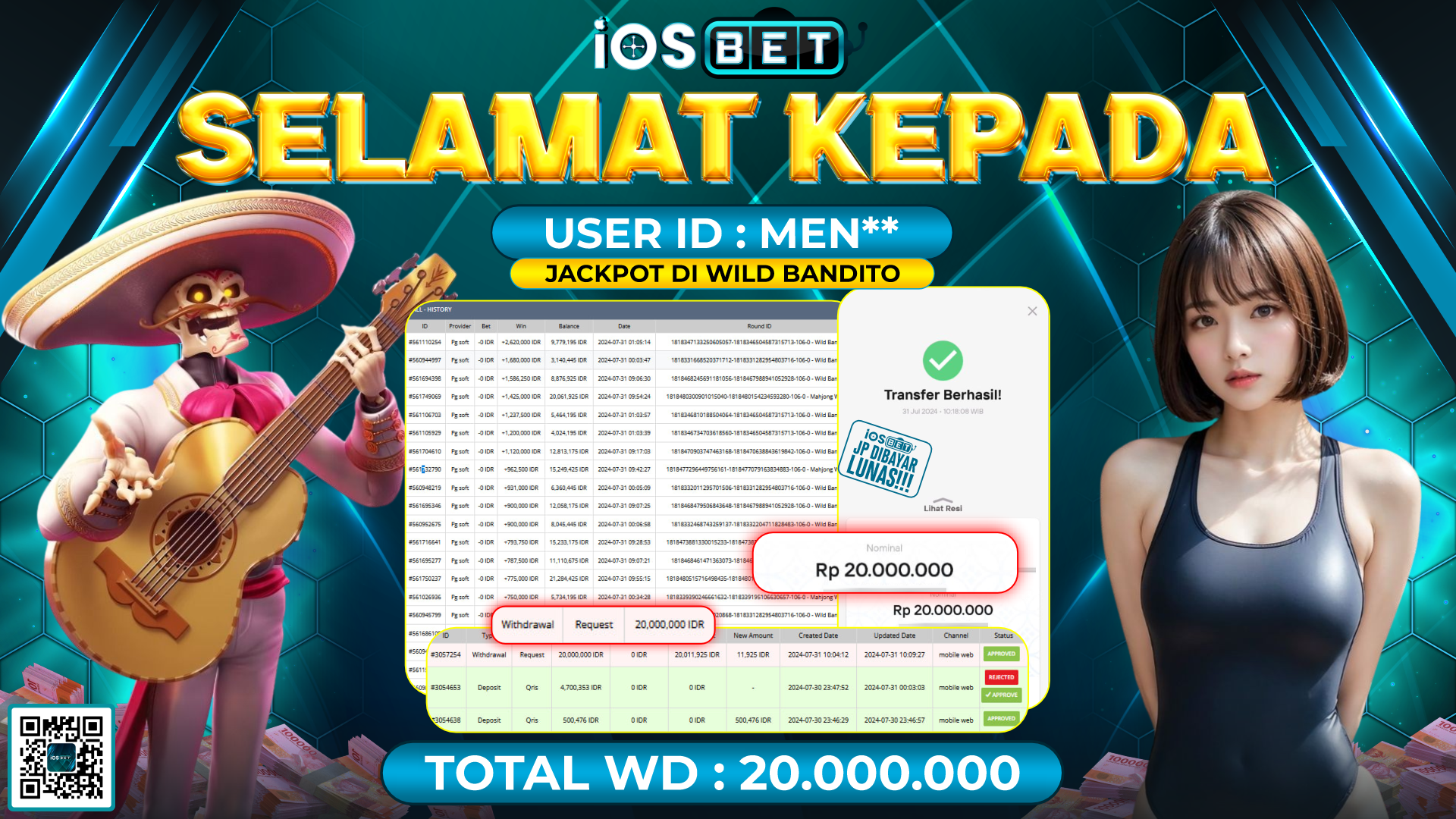 Bukti Pembayaran LUNAS SLOT GAME GACOR Rp.20.000.000,-