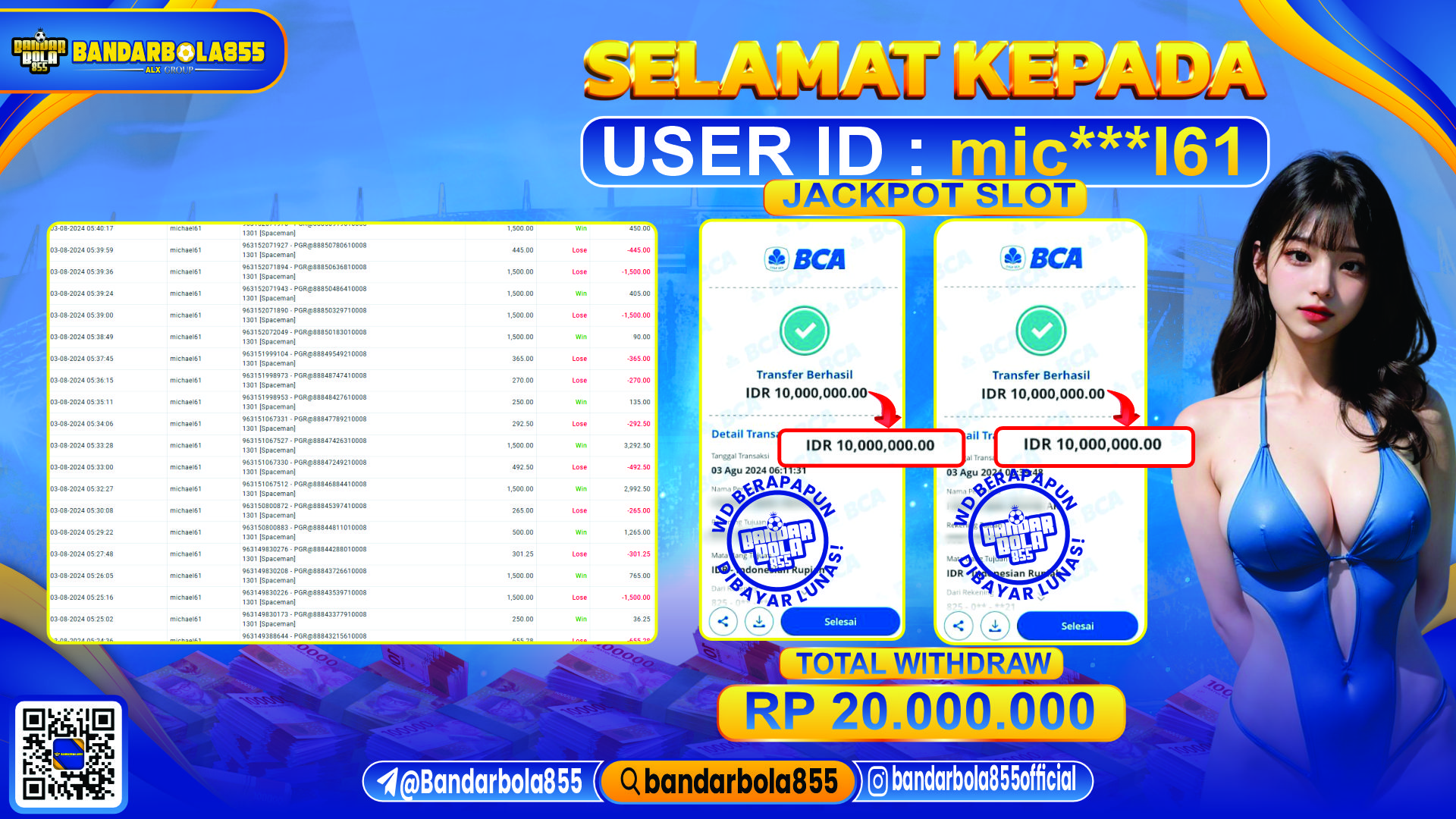 🎖 JACKPOT DI BANDARBOLA855 🎖