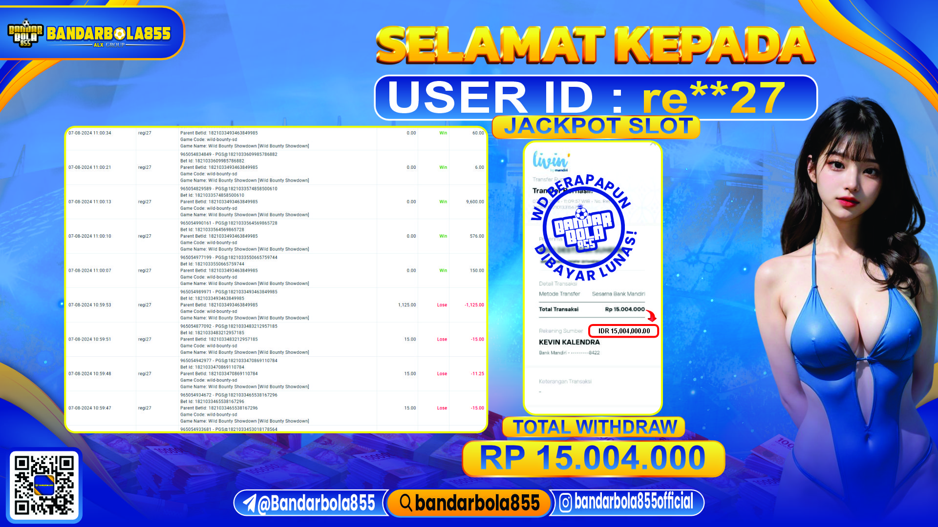 🎖 JACKPOT DI BANDARBOLA855 🎖