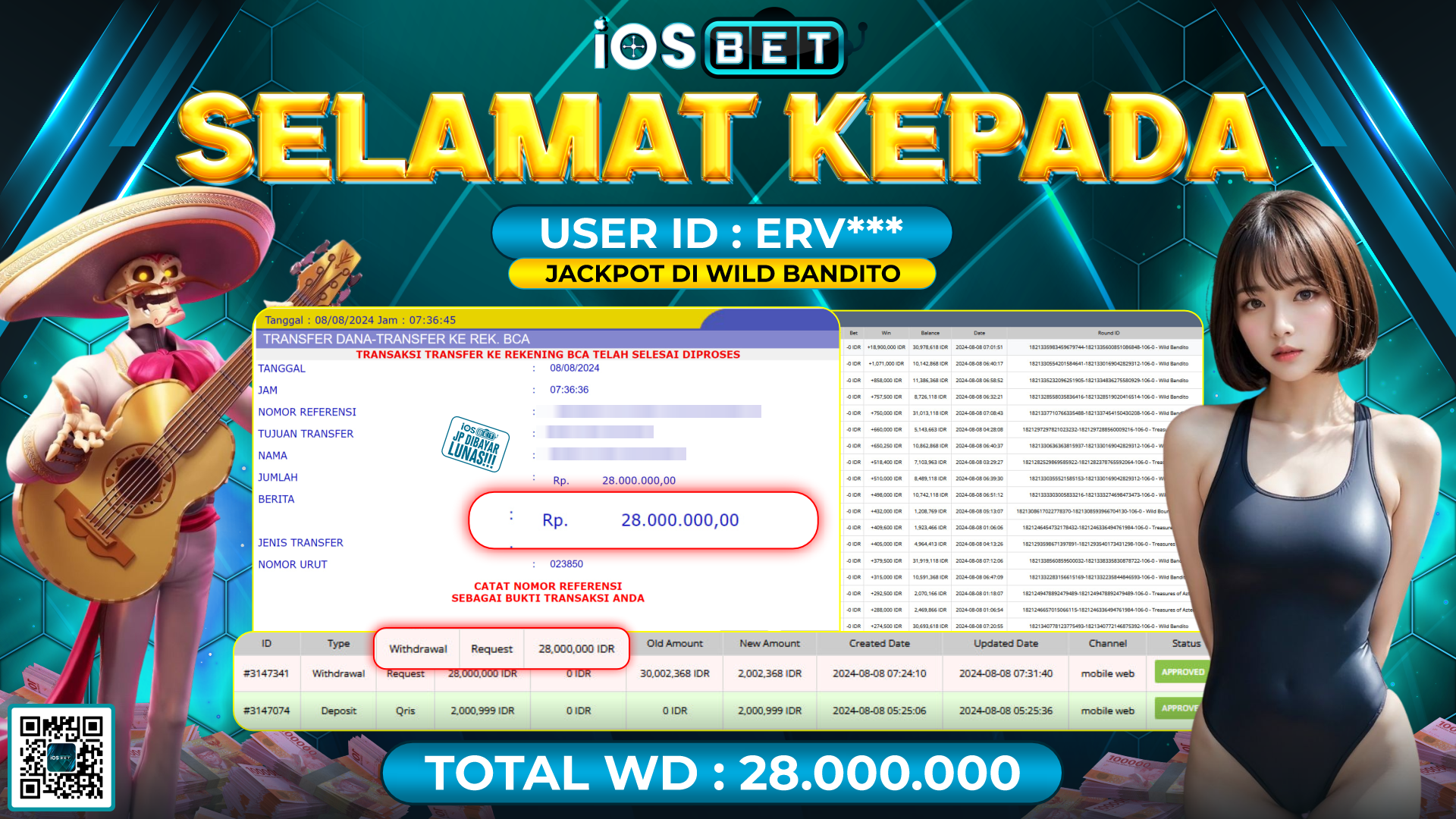 Bukti Pembayaran LUNAS SLOT GAME GACOR Rp.28.000.000,-