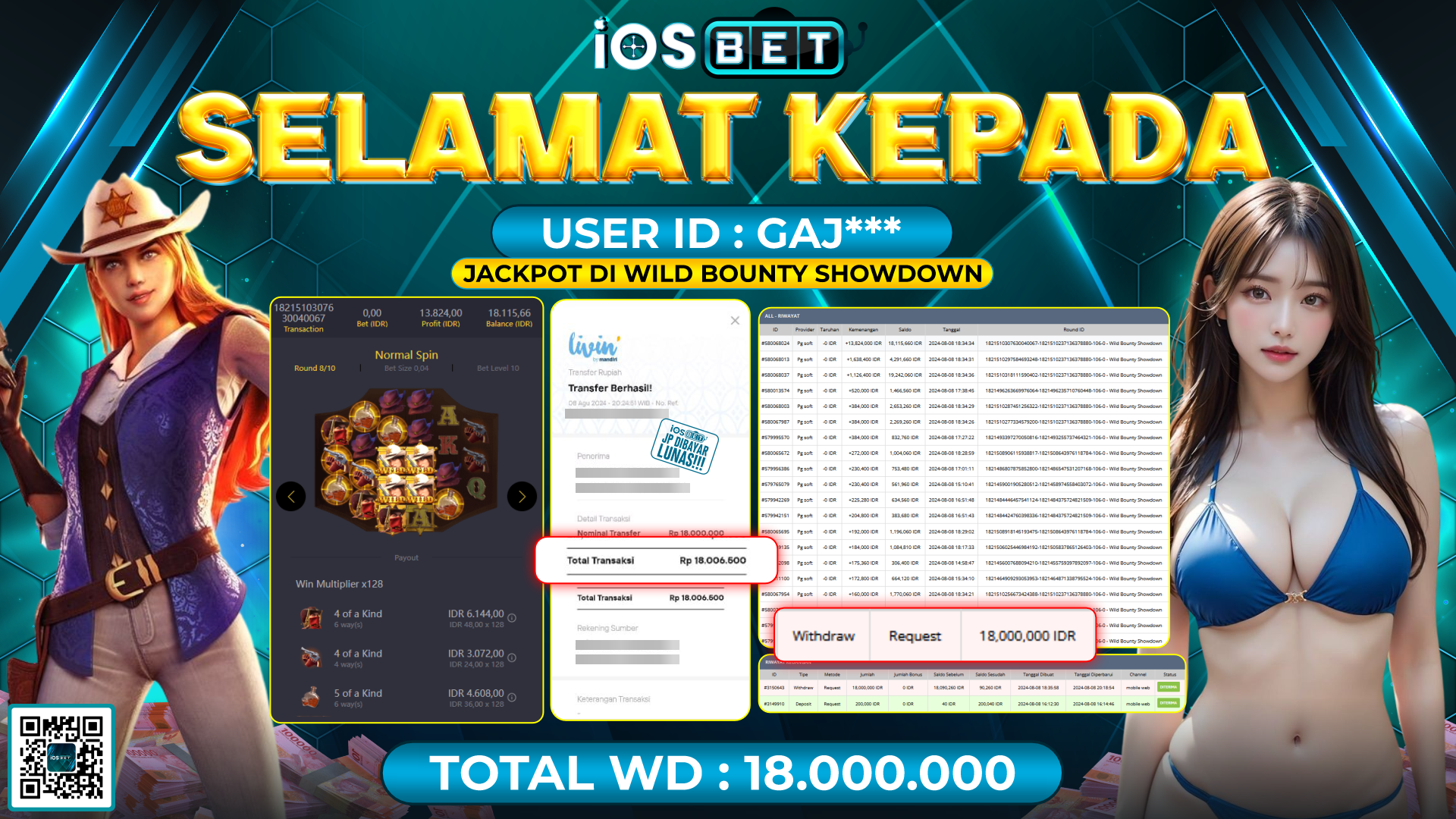 Bukti Pembayaran LUNAS SLOT GAME GACOR Rp.18.000.000,-