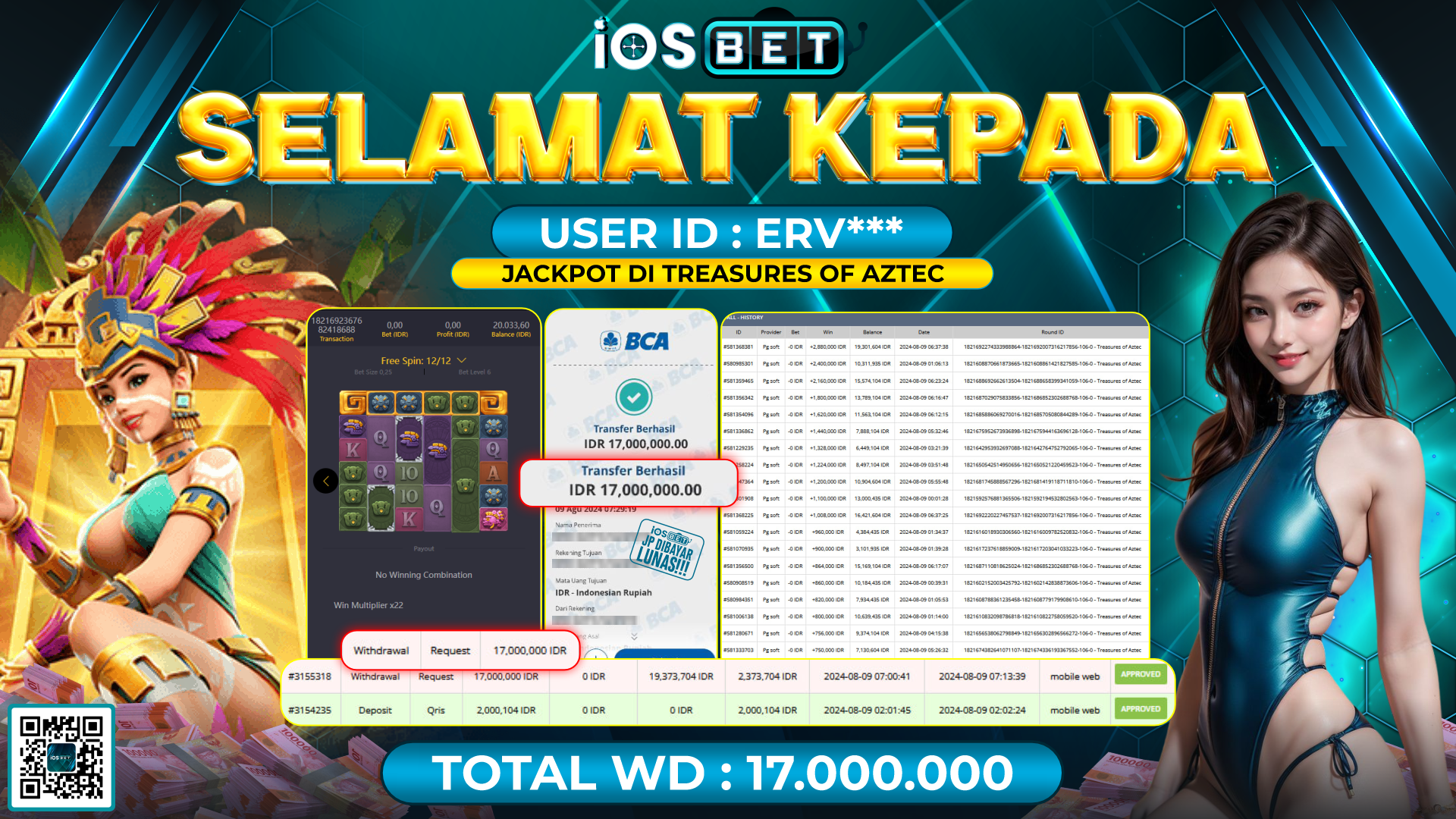 Bukti Pembayaran LUNAS SLOT GAME GACOR Rp.17.000.000,-