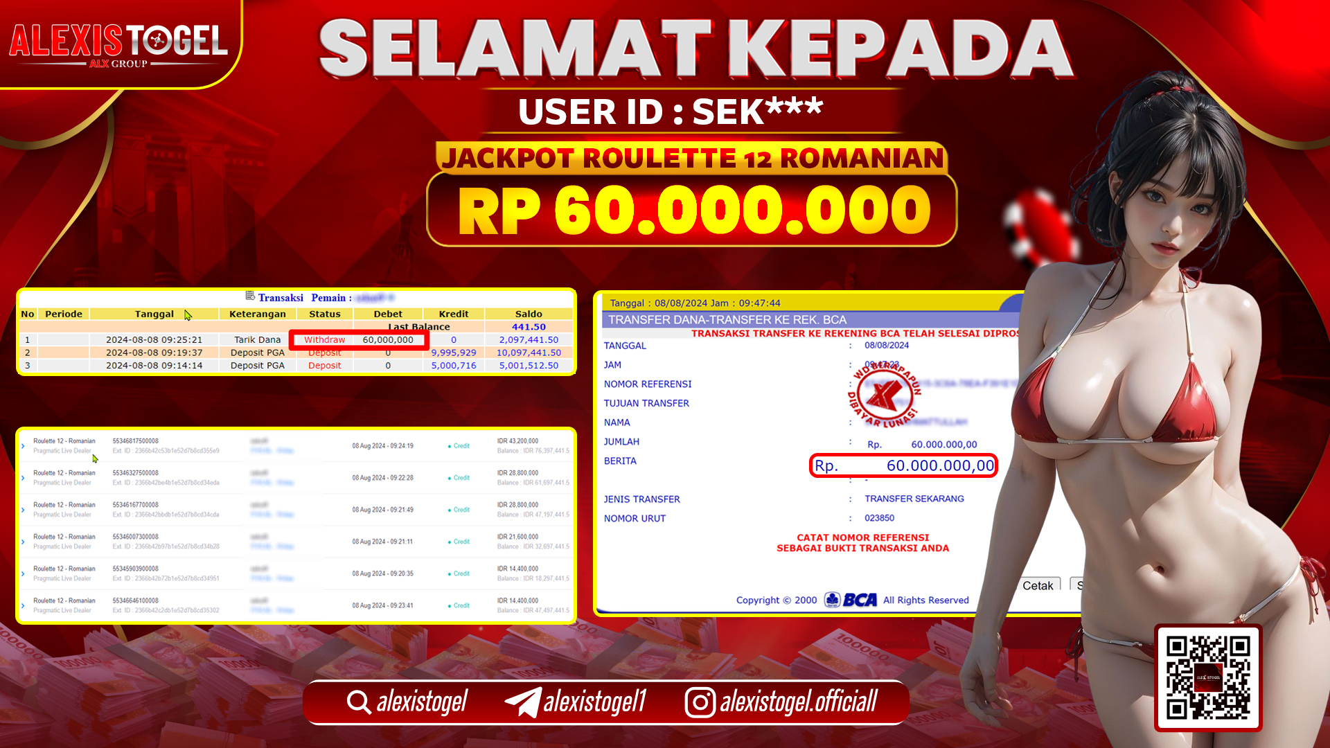 ALEXISTOGEL JACKPOT LIVEGAMES RP.60.000.000 LUNAS