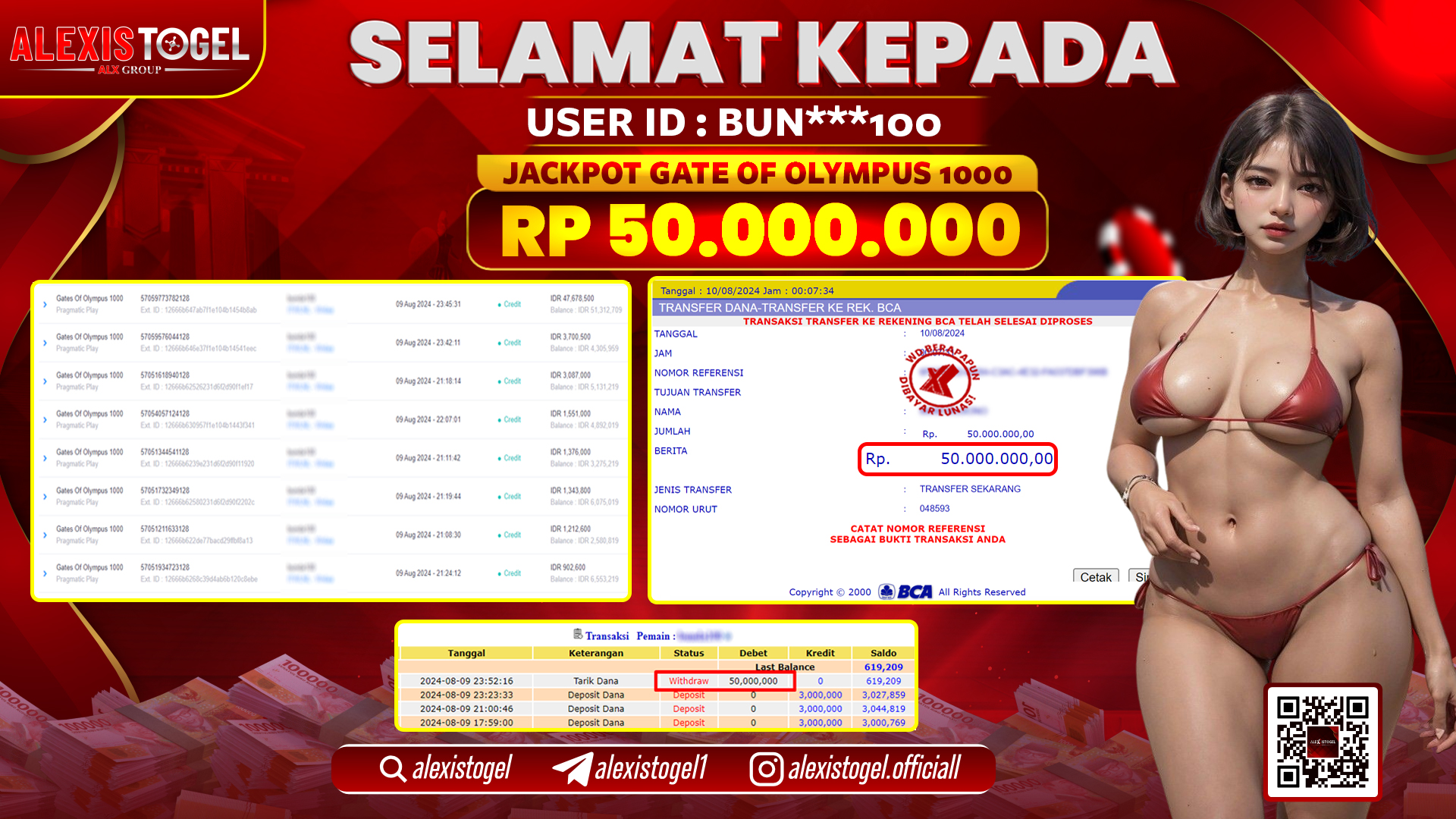 ALEXISTOGEL JACKPOT SLOT GAMES RP.50.000.000 LUNAS