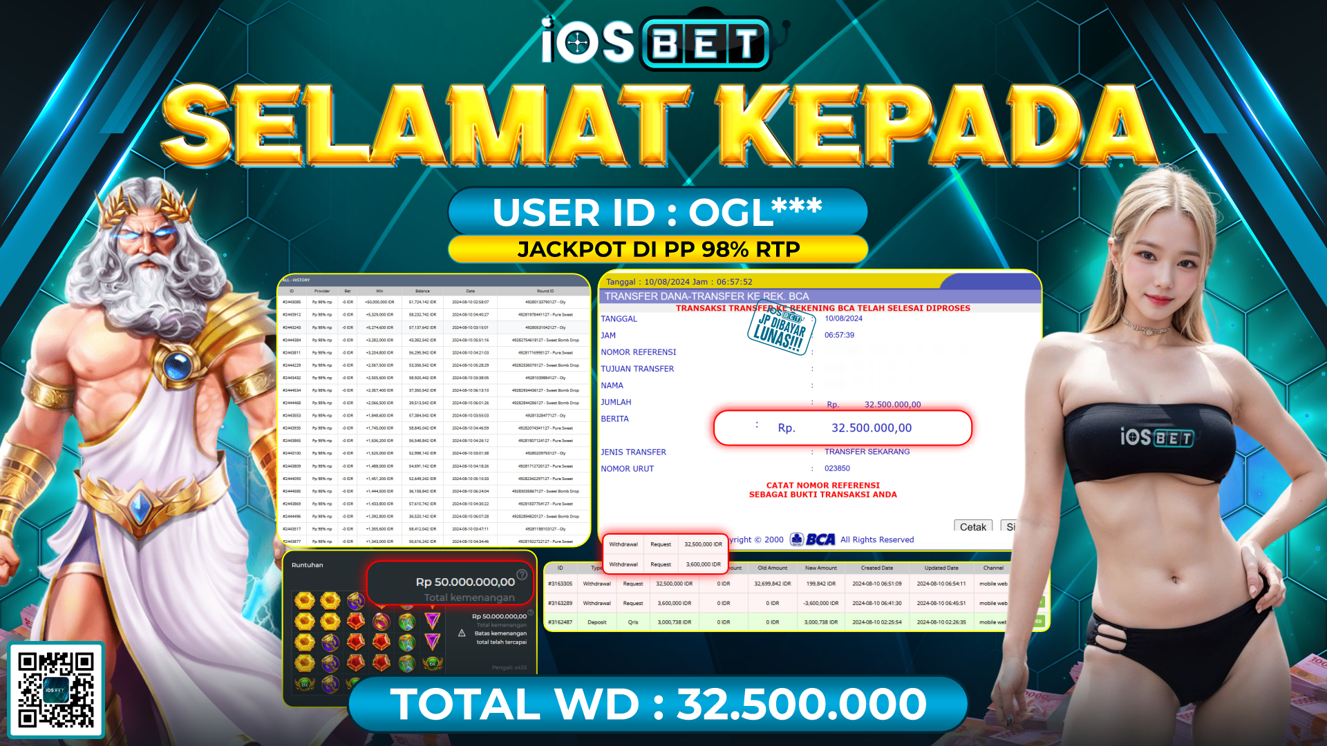 Bukti Pembayaran LUNAS SLOT GAME GACOR Rp.32.500.000,-